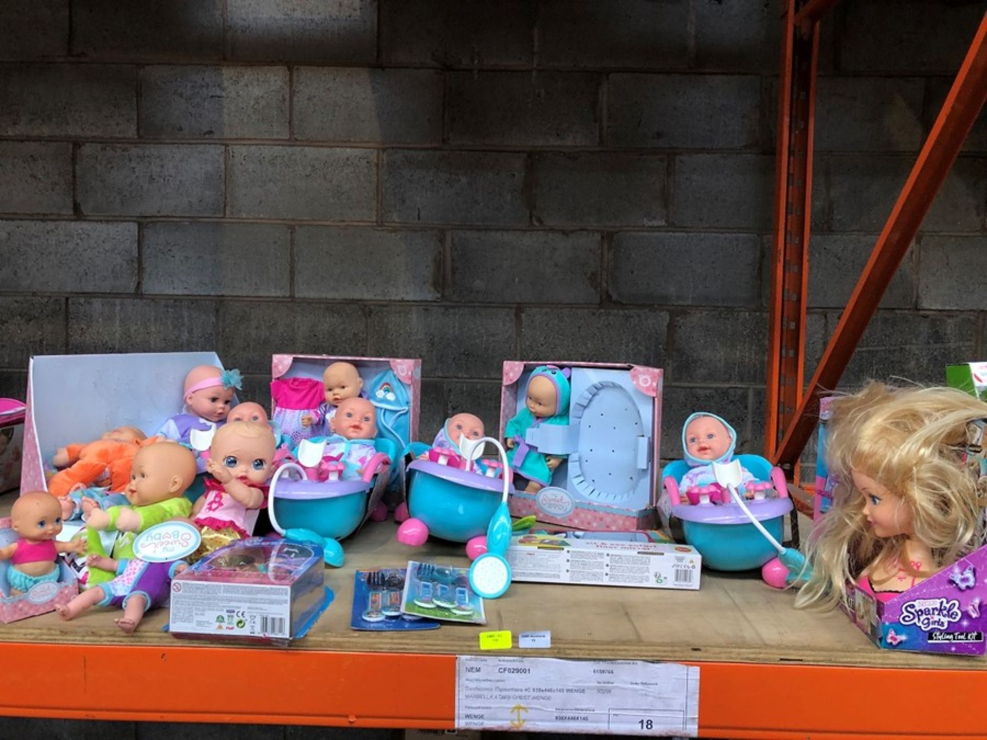 1 LOT TO CONTAIN AN ASSORTMENT OF BABY DOLLS PUBLIC VIEWING AVAILABLE & HIGHLY RECOMMENDED -