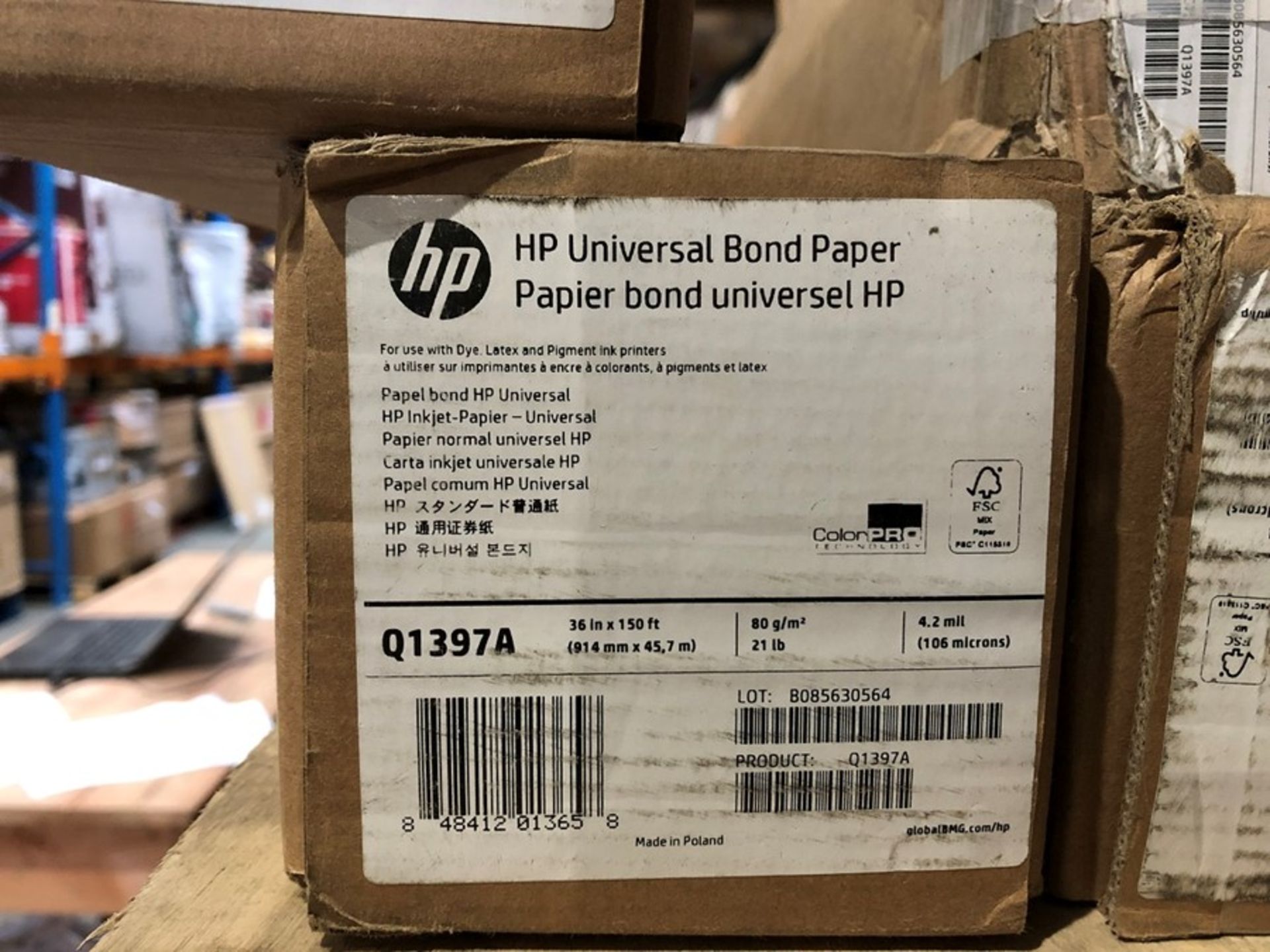 1 BOXED, SET OF HP UNIVERSAL BOND PAPER (PUBLIC VIEWING AVAILABLE)