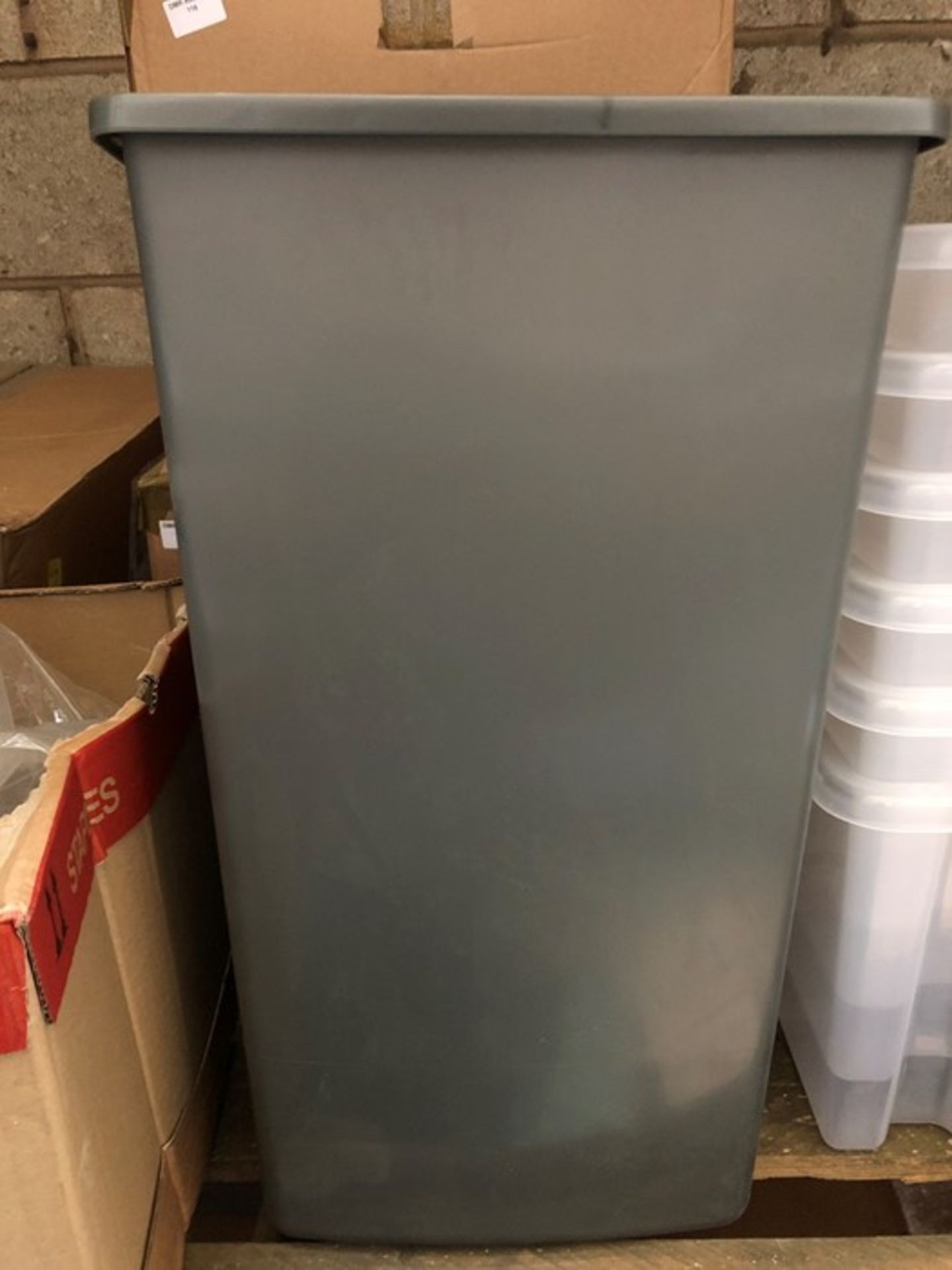 1 PLASTIC 50L KICTHEN BIN - GREY (SOLD AS SEEN)