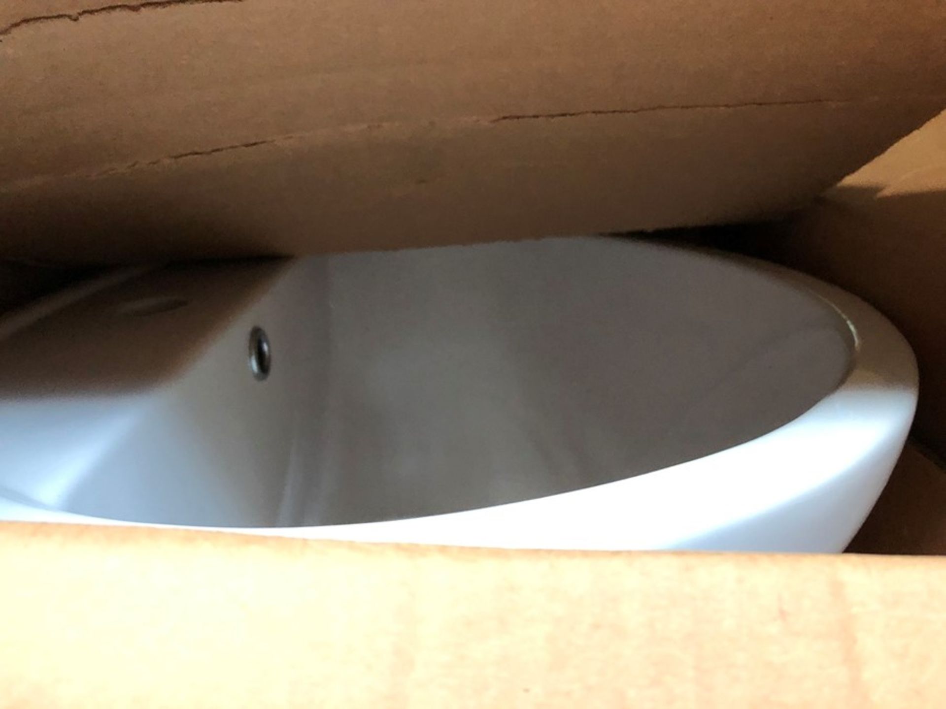1 BOXED BATHROOM SINK - WHITE (SOLD AS SEEN)
