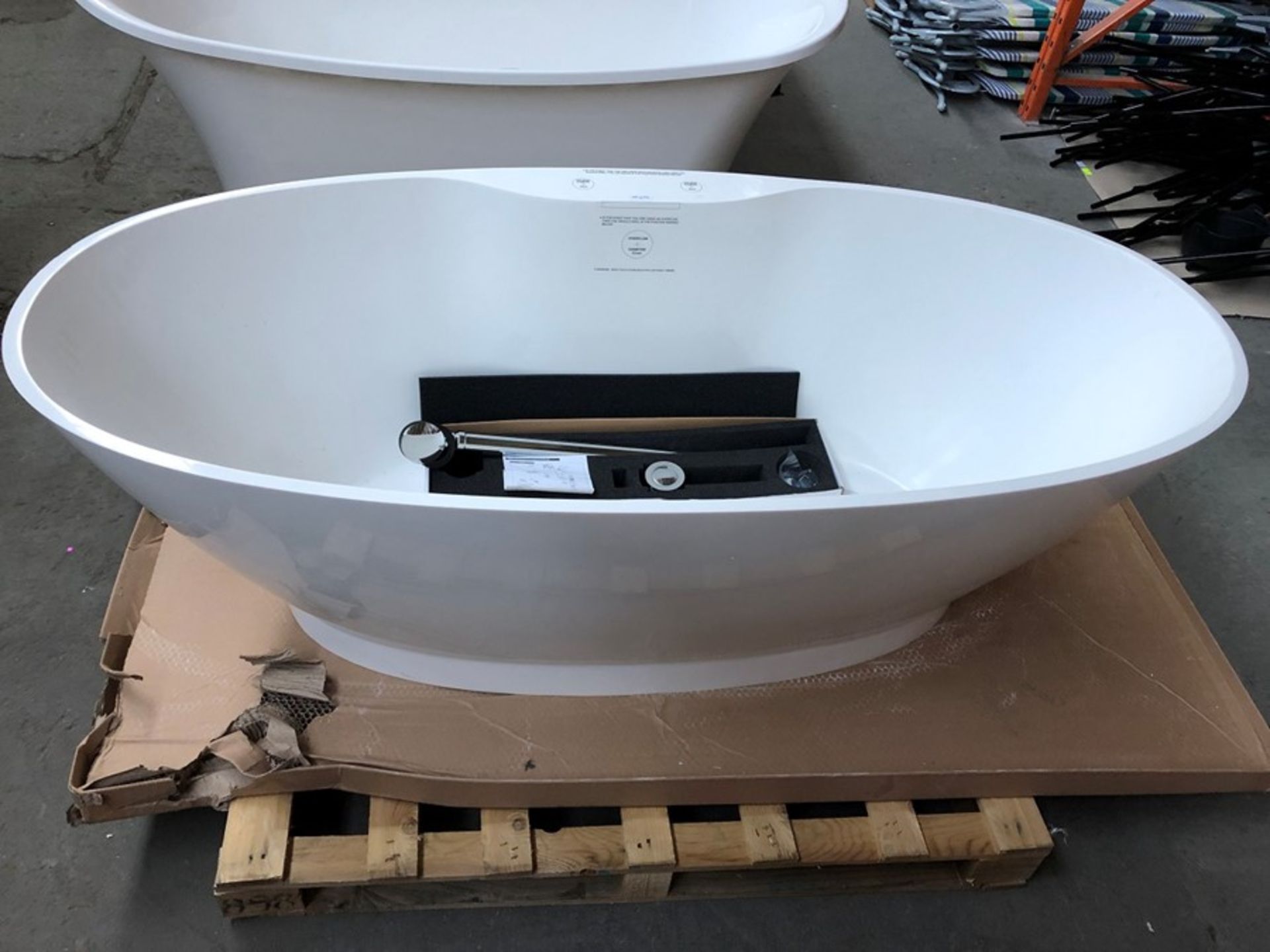1700 X 800MM BECK SOLID STONE RESIN 'TOUCHSTONE' LUXURY FREESTANDING BATH WITH DEDICATED SOLID