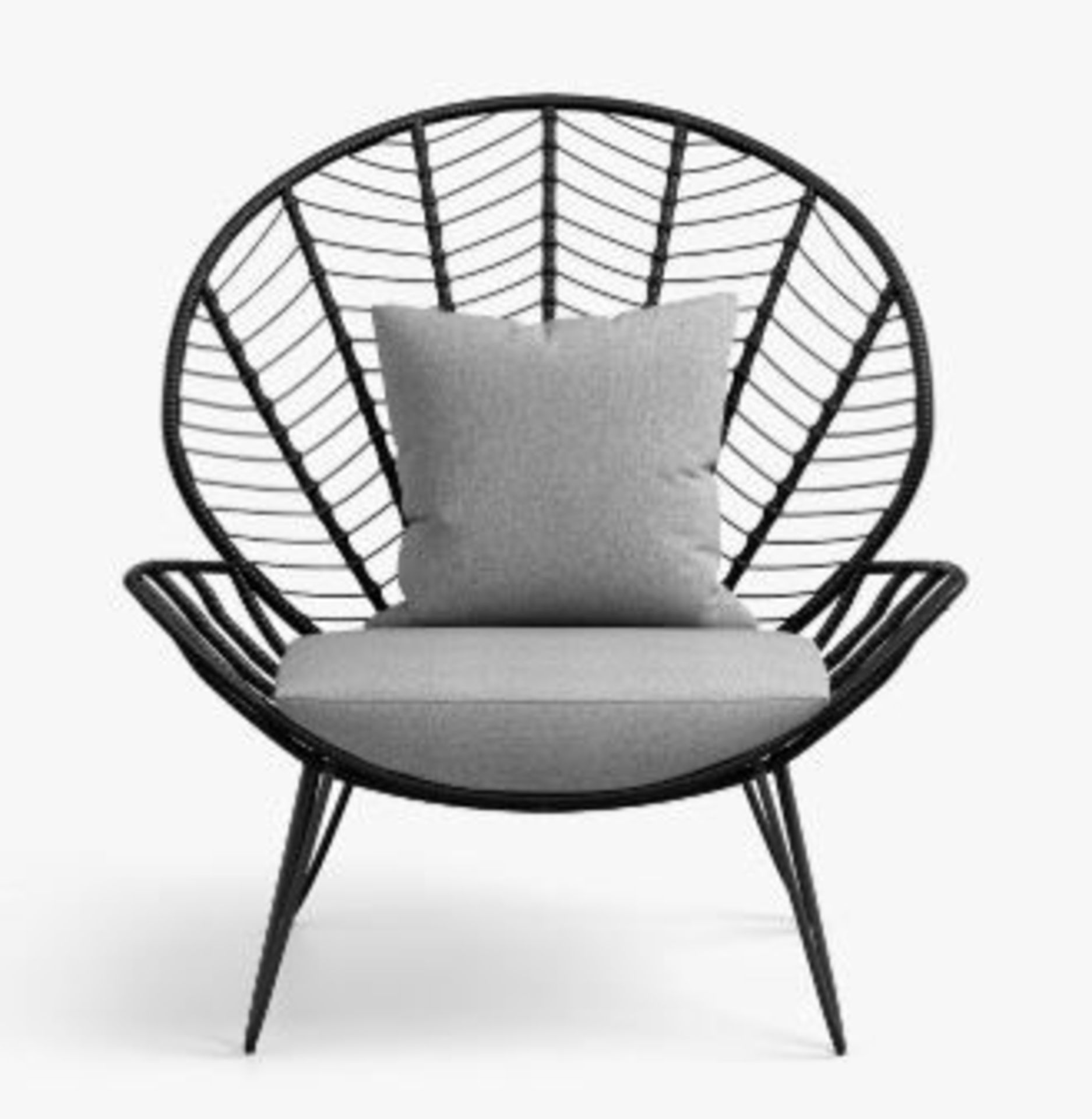 JOHN LEWIS CHEVRON STATEMENT CHAIR IN BLACK - Image 2 of 2