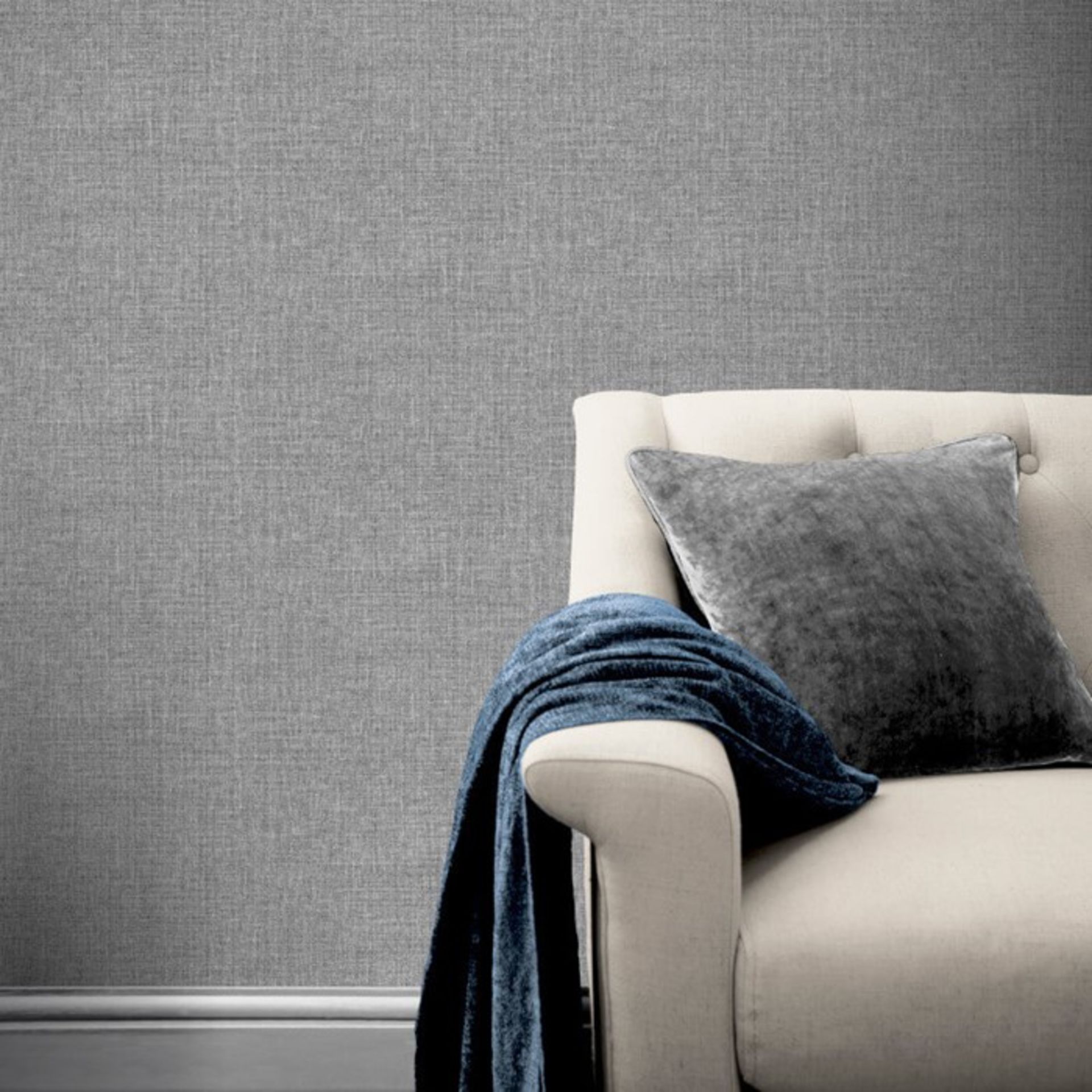 1 LOT TO CONTAIN 5 AS NEW ROLLS OF ARTHOUSE COUNTRY PLAIN CHARCOAL WALLPAPER - 295000 / RRP £99.95