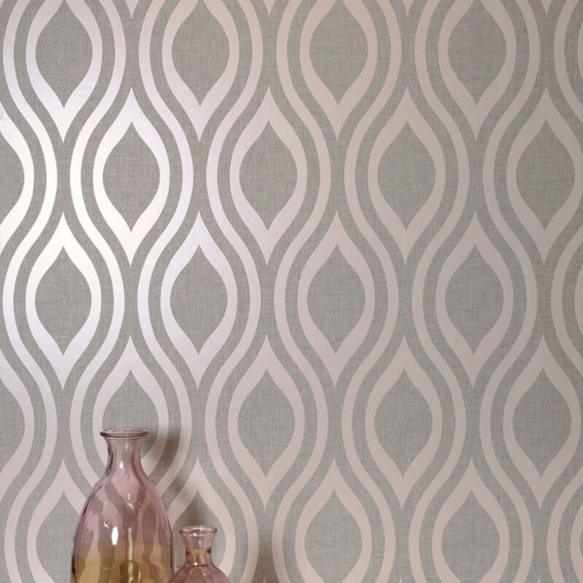 1 LOT TO CONTAIN 7 AS NEW ROLLS OF ARTHOUSE LUXE OGEE DUSKY ROSE WALLPAPER - 910201 / RRP £90.93