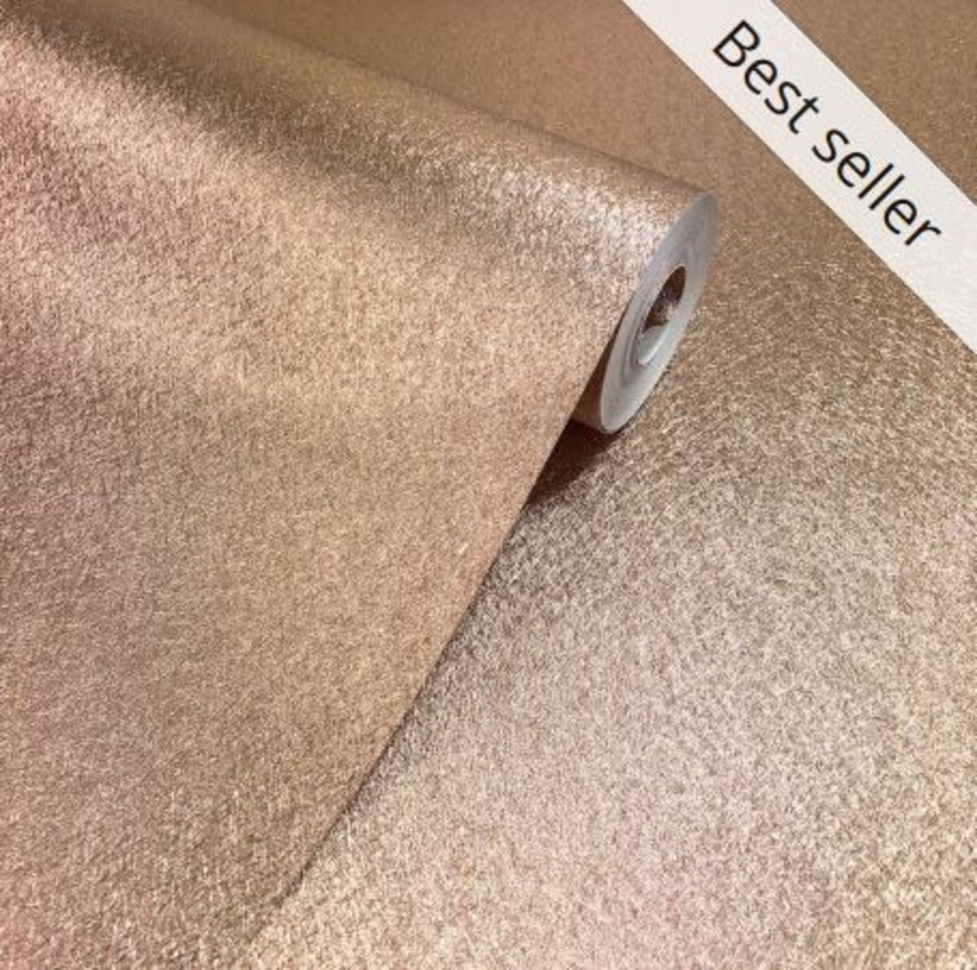 1 LOT TO CONTAIN 6 AS NEW ROLLS OF ARTHOUSE FOIL COPPER ROSE PLAIN WALLPAPER - 297000 / RRP £113.94