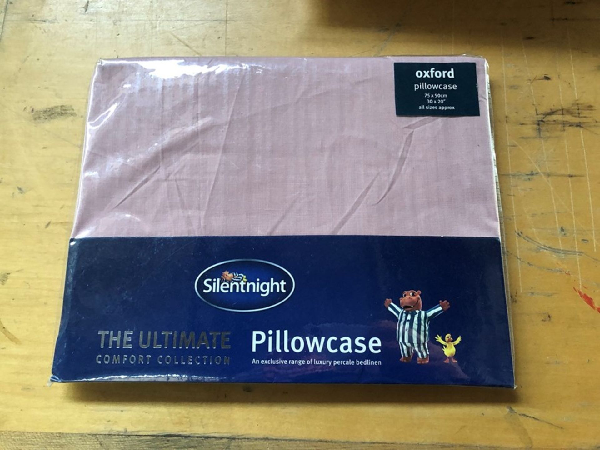 1 PAIR OF OXFORD PILLOWCASES - BLUSH PINK / SIZE: 75 X 50CM