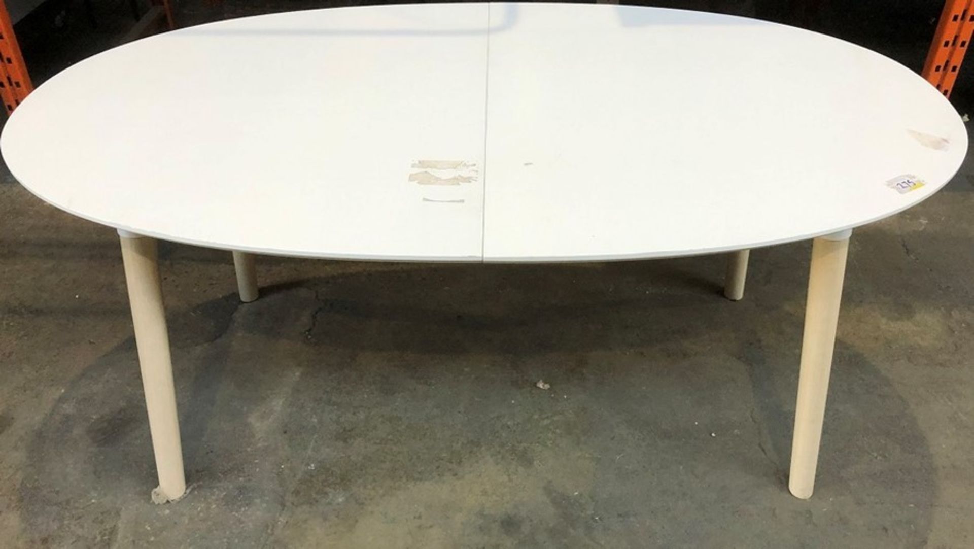 WHITE TOPPED DINING TABLE