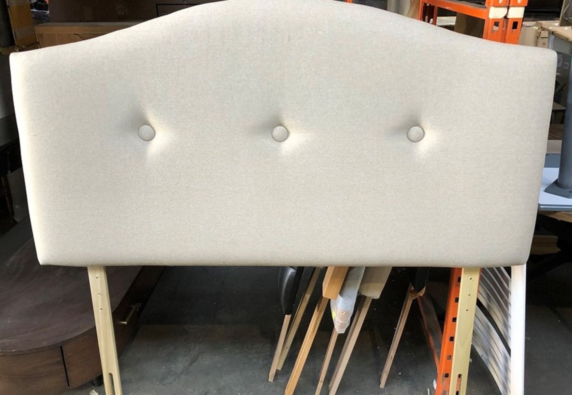 1 BEIGE 4'6" DOUBLE DIVAN HEADBOARD