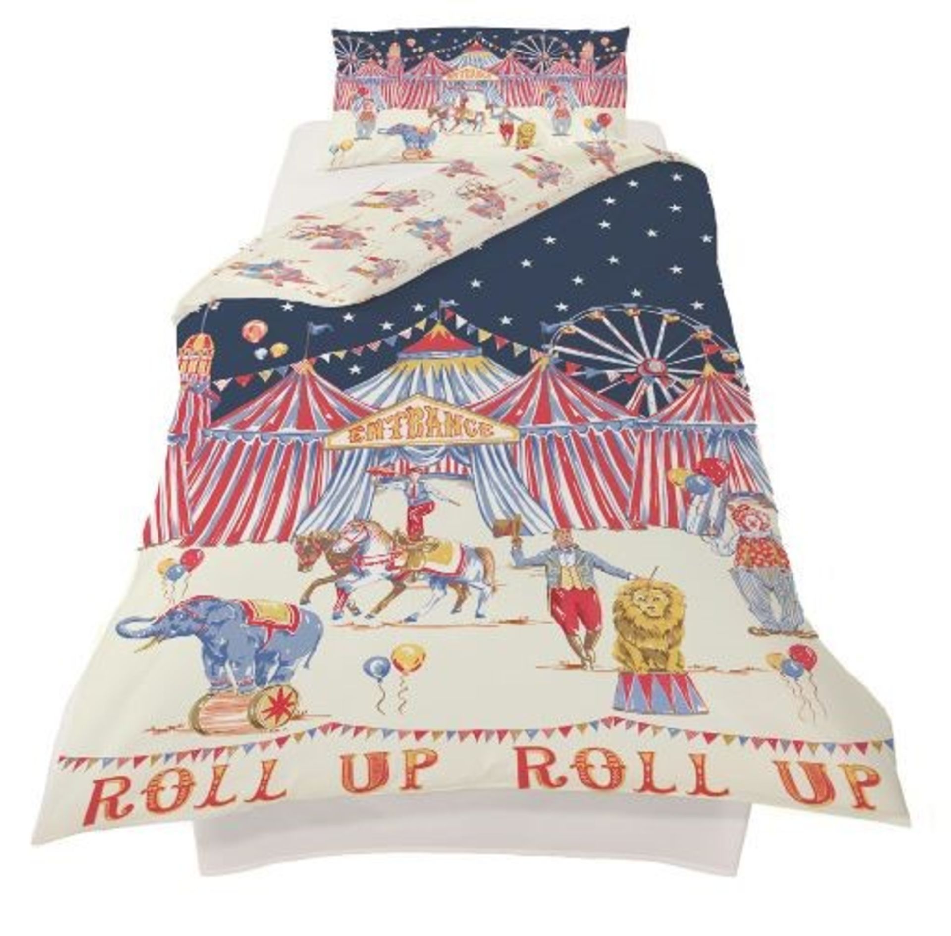 1 LOT TO CONTAIN 7 BOXED AS NEW ARTHOUSE CIRCUS FUN KIDS BEDDING - 004704 / SIZE: SINGLE