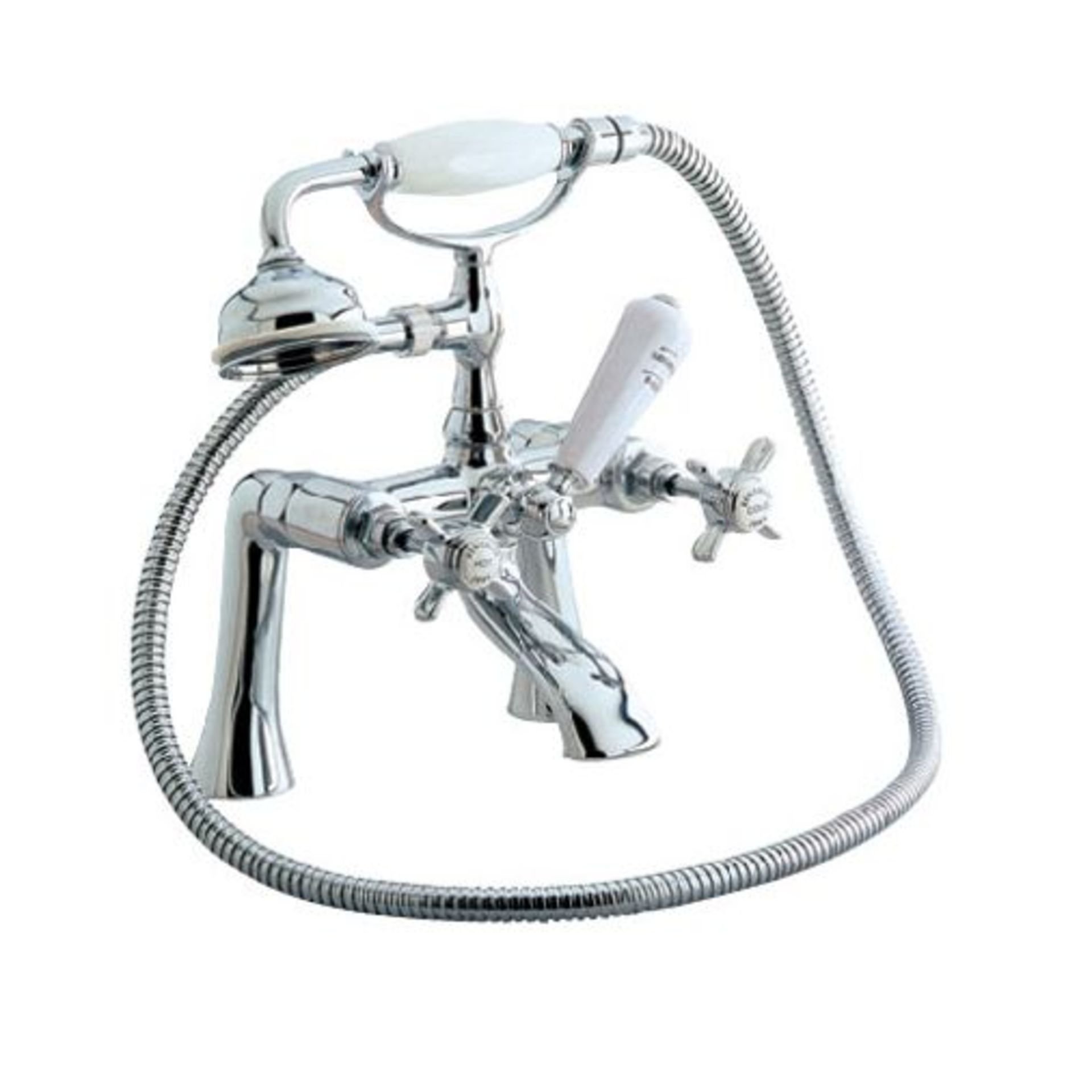 METRO HIGH QUALITY SOLID BRASS, DOUBLE DIPPED CHROME DESIGNER BATH MIXER TAP. RRP £395