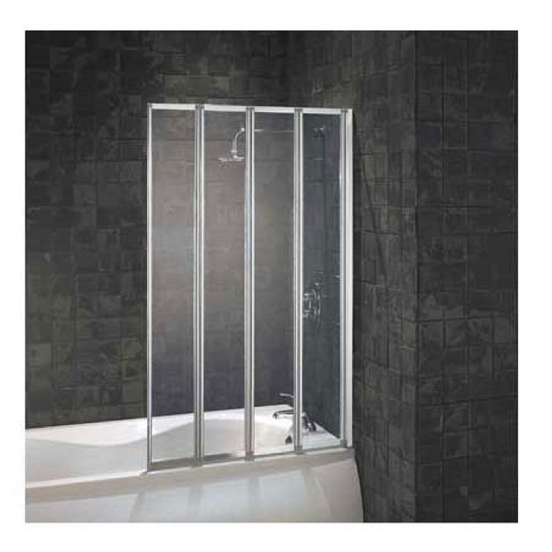 AQUAL FOLDING 4 PANEL BATH SHOWER SCREEN