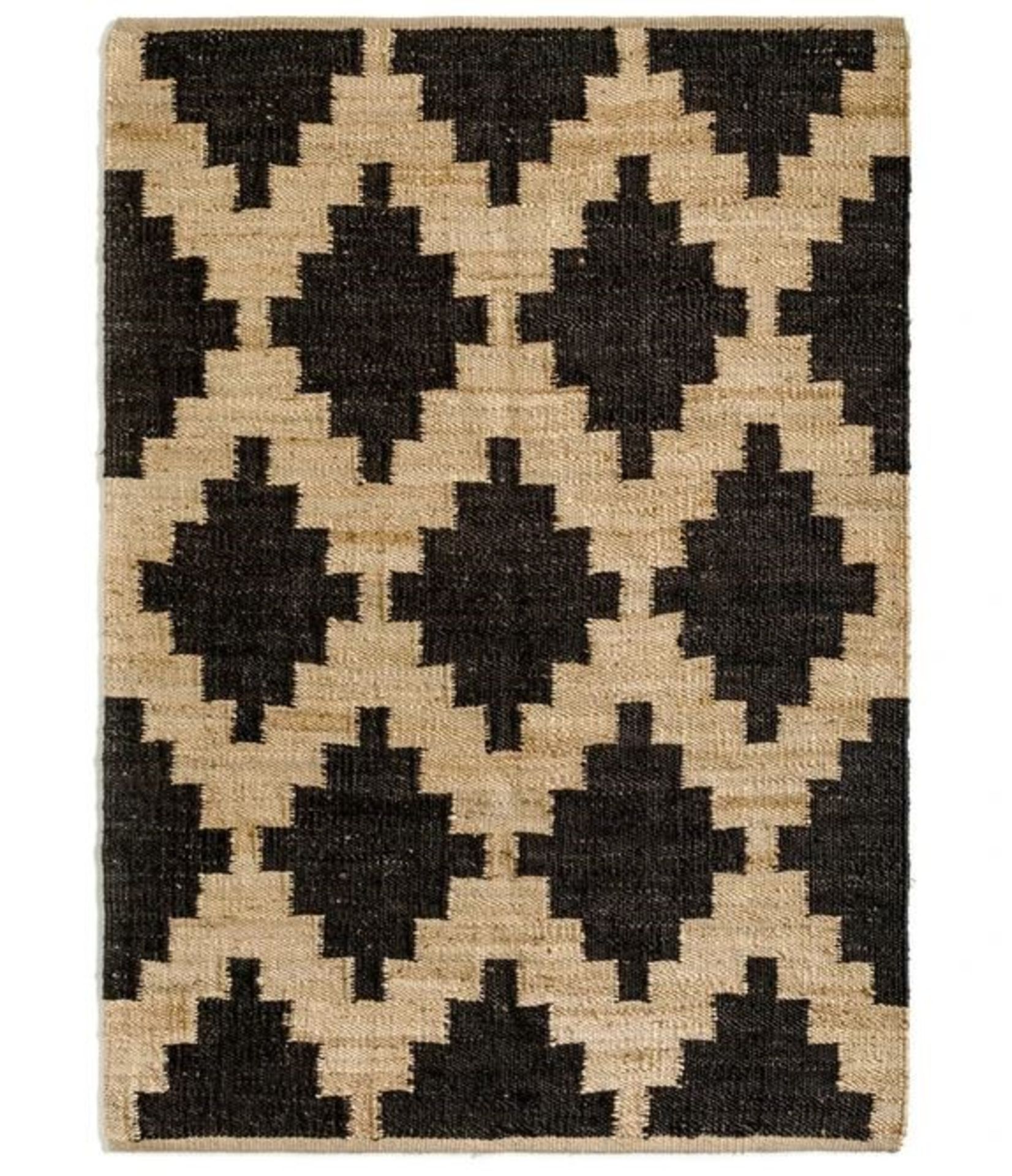 LA REDOUTE CARBONE HAND WOVEN JUTE RUG