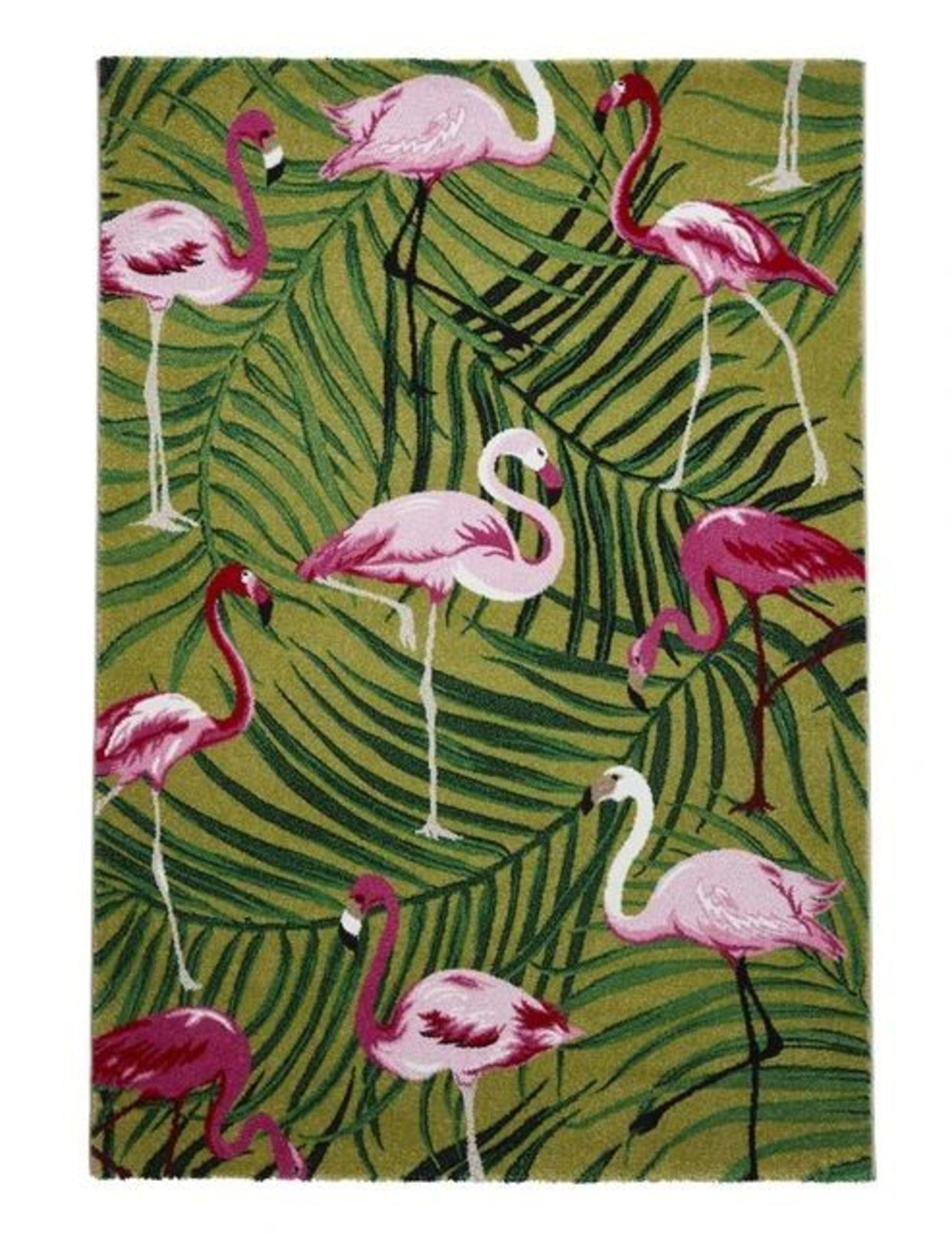 LA REDOUTE TROPICA FLAMINGO LEAF PRINT RUG