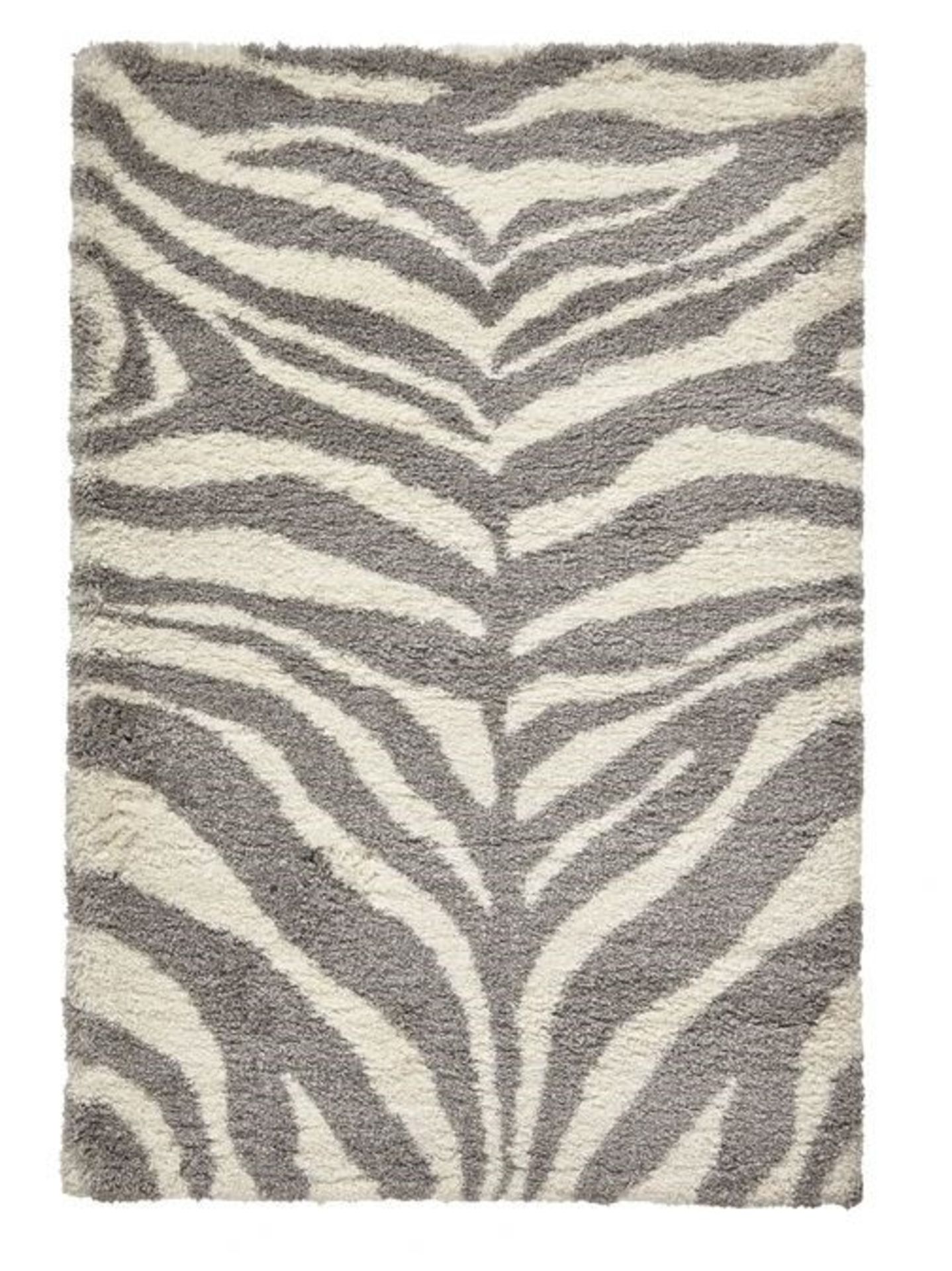 LA REDOUTE ZEBRA PATTERN RUG - IVORY/GREY