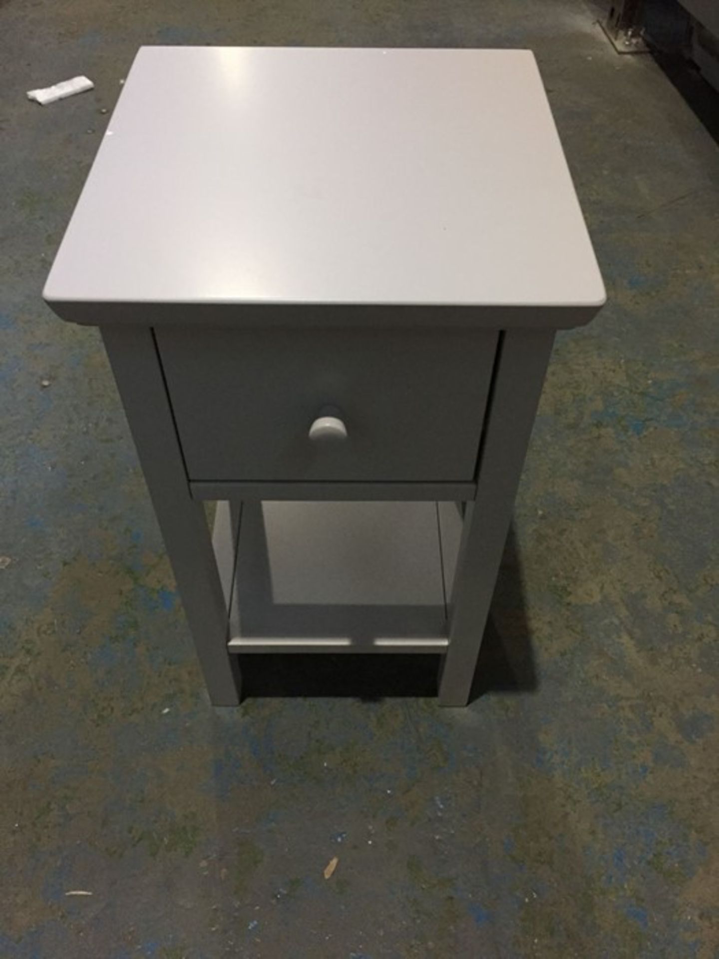 JOHN LEWIS WILTON 1 DRAWER BEDSIDE TABLE IN GREY