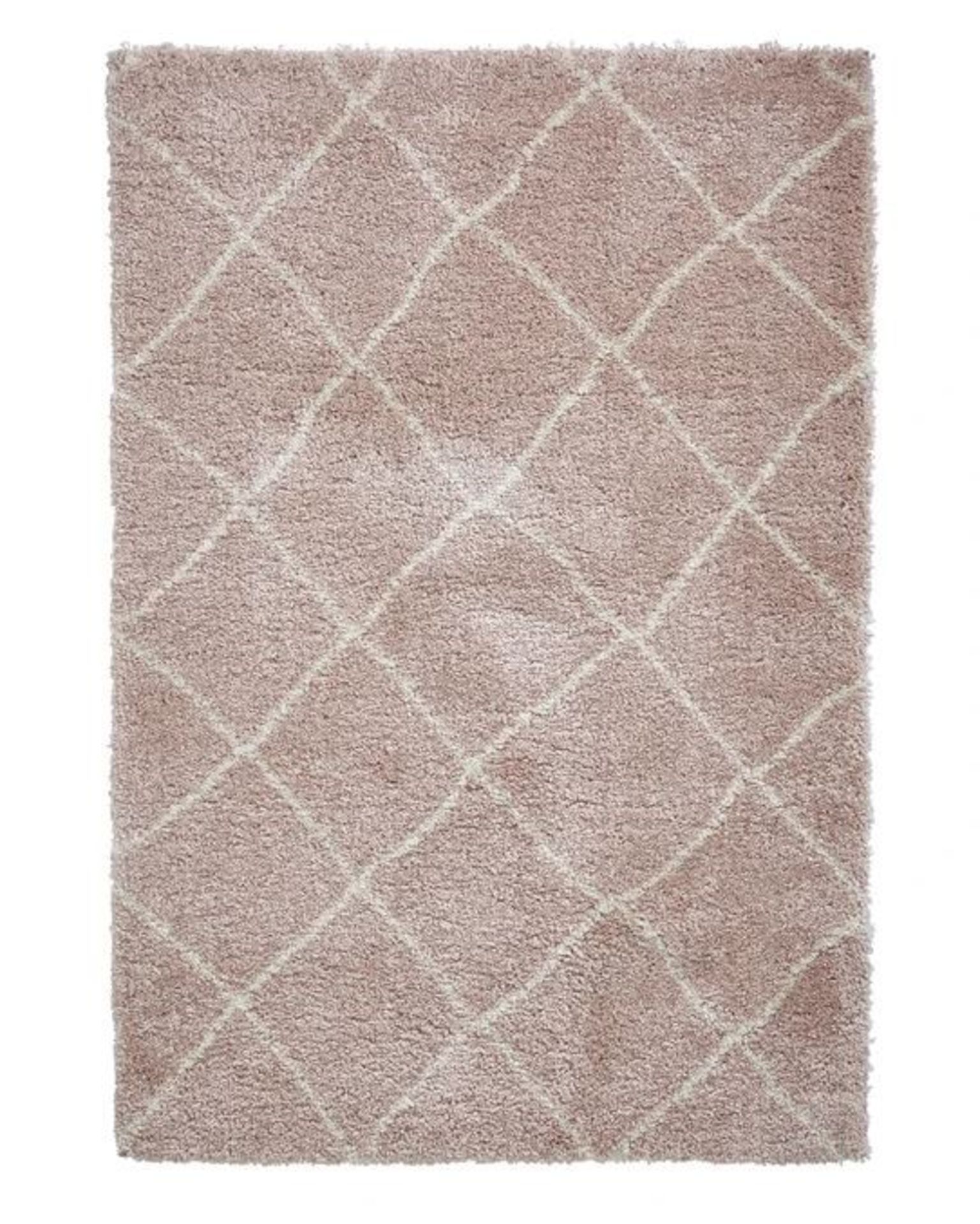 LA REDOUTE BERBER STYLE PLUSH RUG - PINK