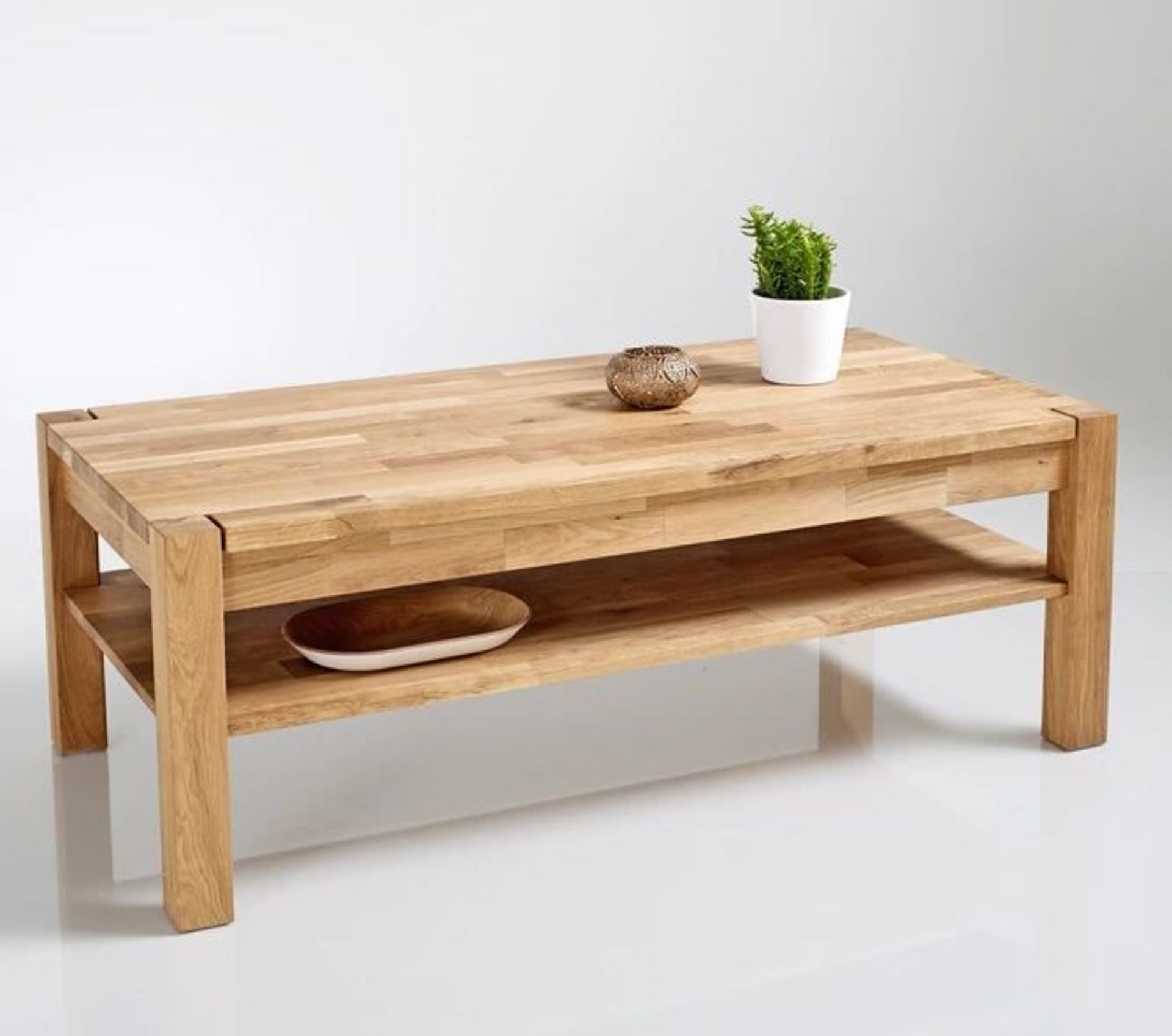 LA REDOUTE ADELITA OILED SOLID OAK COFFEE TABLE