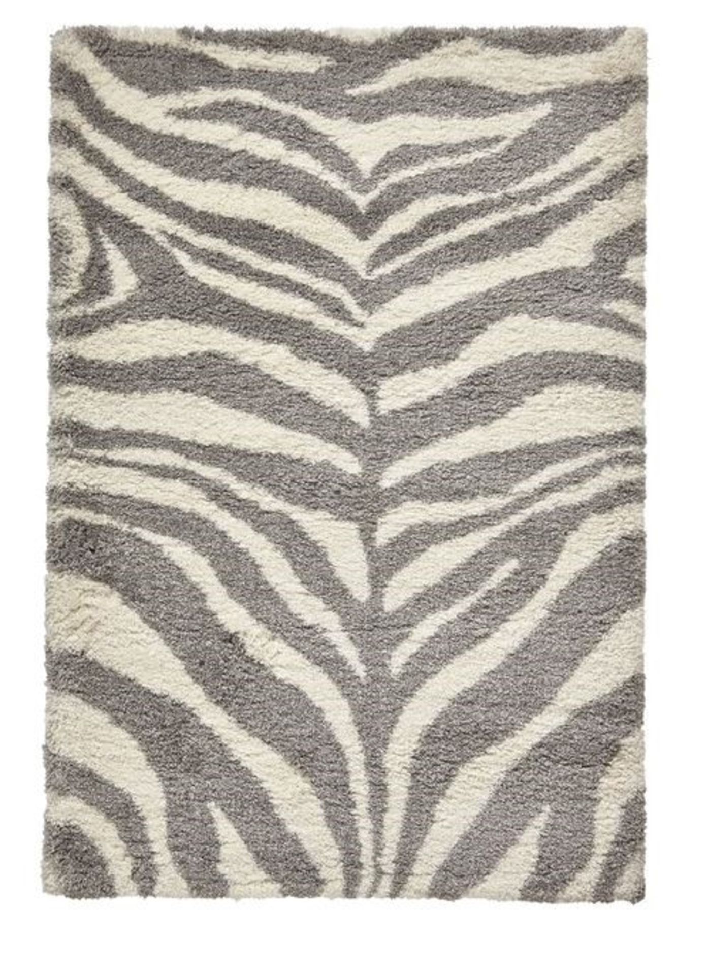 LA REDOUTE ZEBRA PATTERN RUG - IVORY/GREY