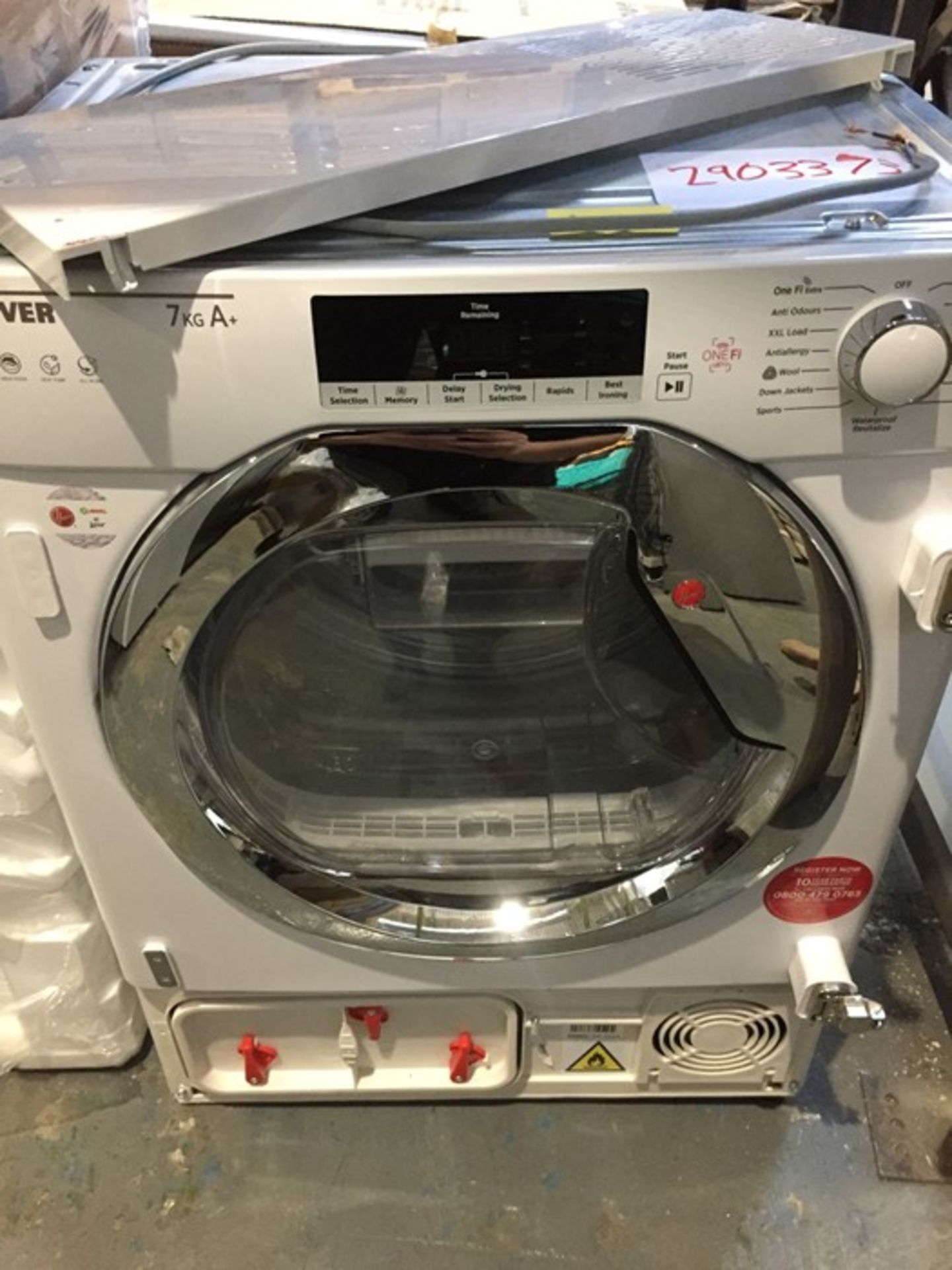 HOOVER HTDBW H7A1TCE INTEGRATED HEAT PUMP TUMBLE DRYER