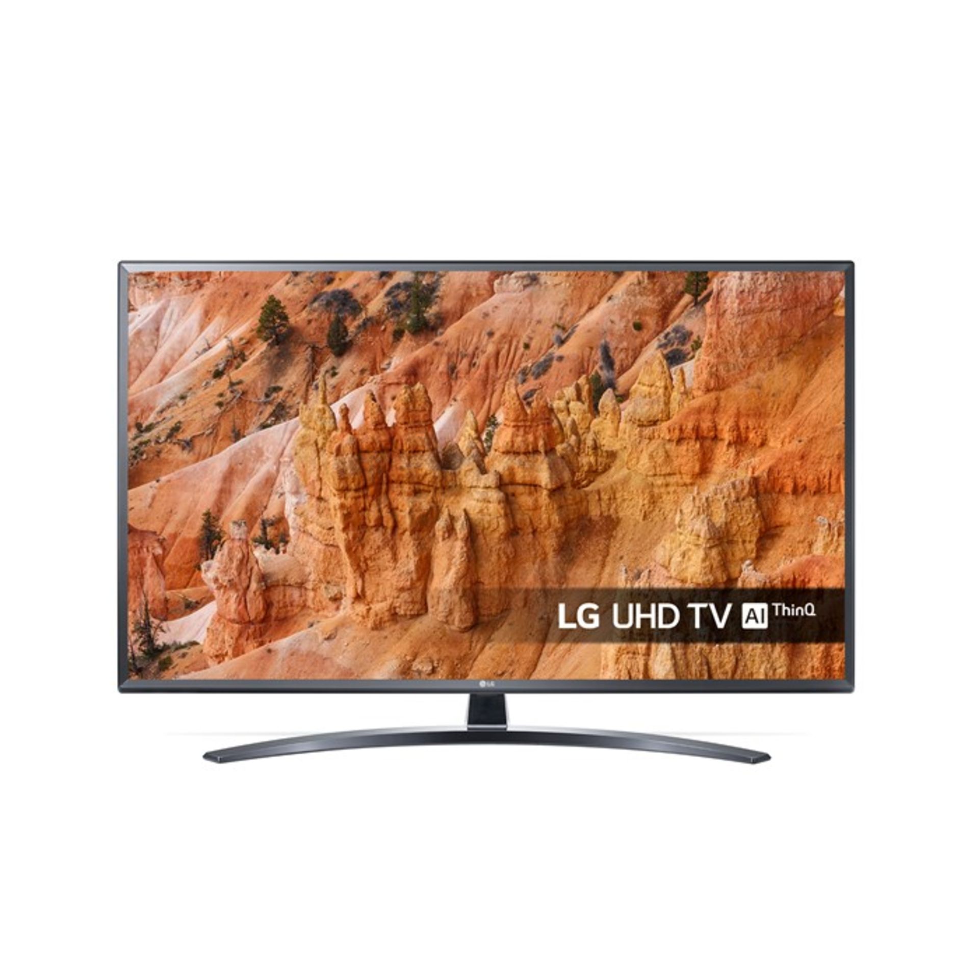 1 BOXED SCREEN DAMAGED LG 55" TV 55UM74 THINQ AI 4K ACTIVE HDR ULTRA SURROUND / RRP £399.00 / SCREEN