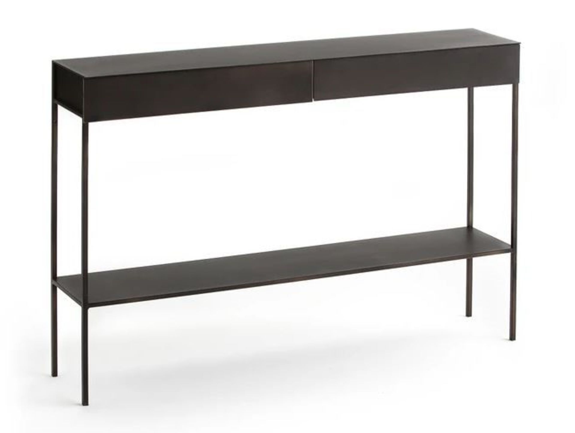 LA REDOUTE FÉBÉÉ DISTRESSED METAL CONSOLE TABLE