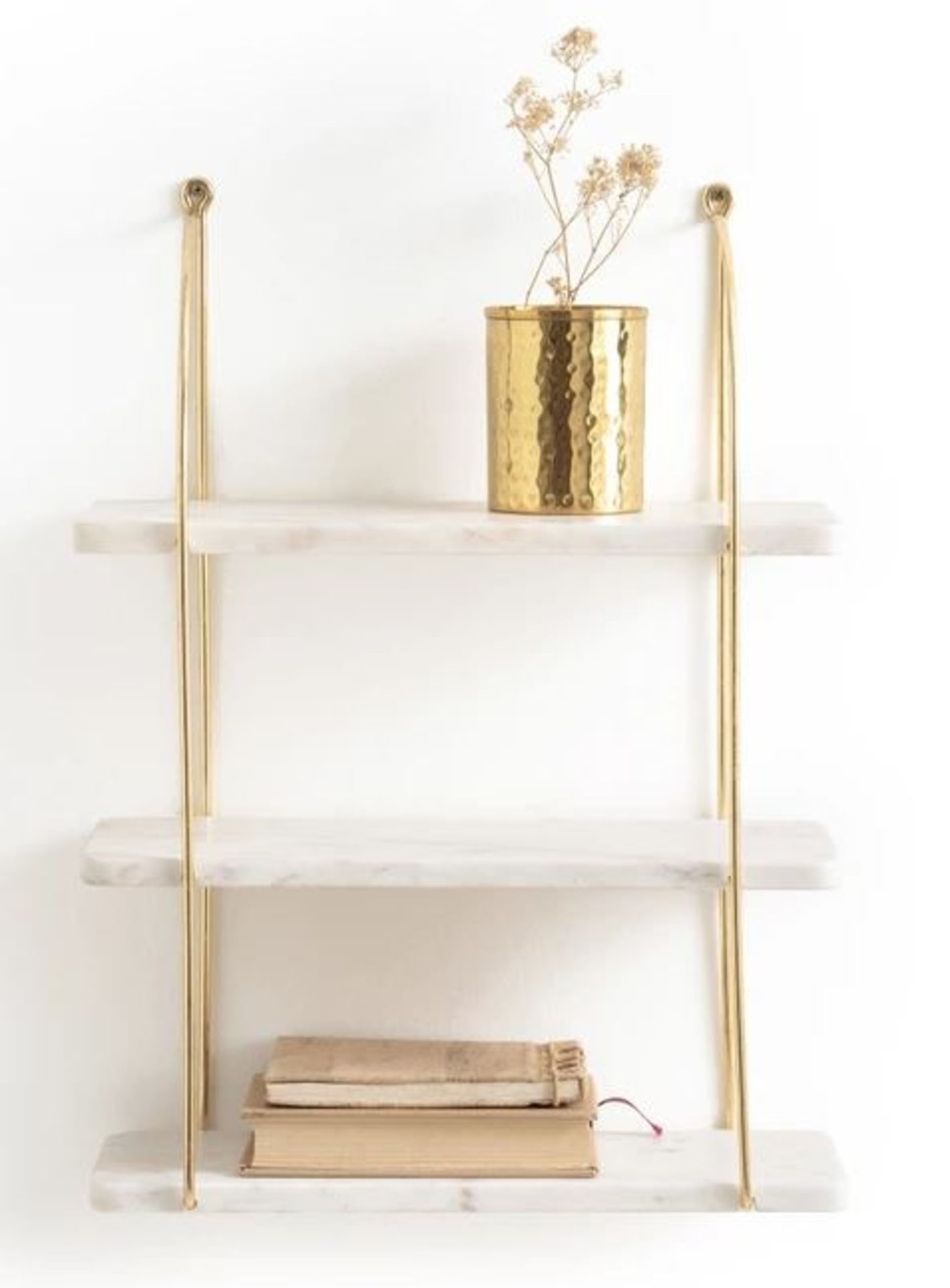 LA REDOUTE FITIA MARBLE AND METAL WALL SHELF