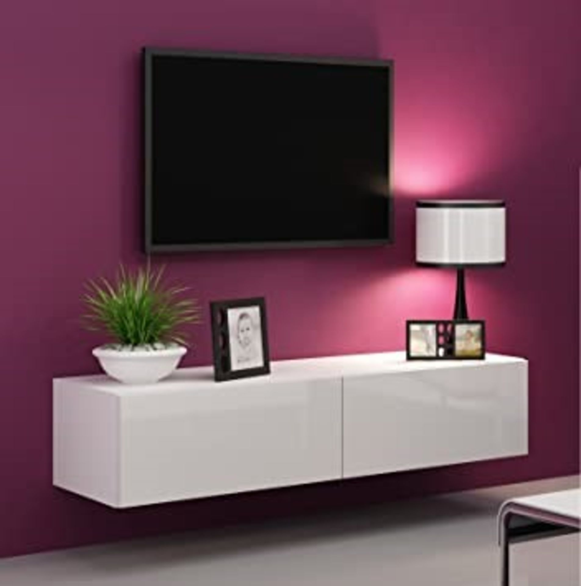 1 BOXED SVAFKA VIGO TV UNIT 140CM IN WHITE