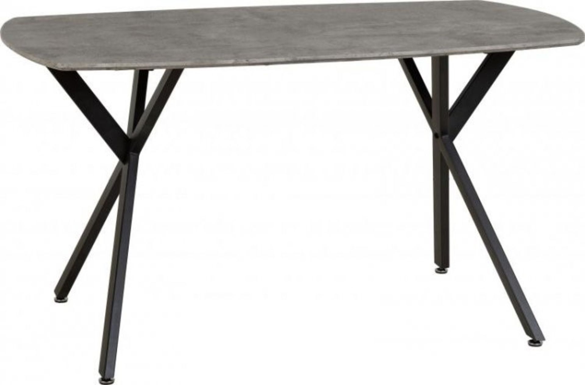 1 BOXED ATHENS DINING TABLE IN CONCRETE EFFECT