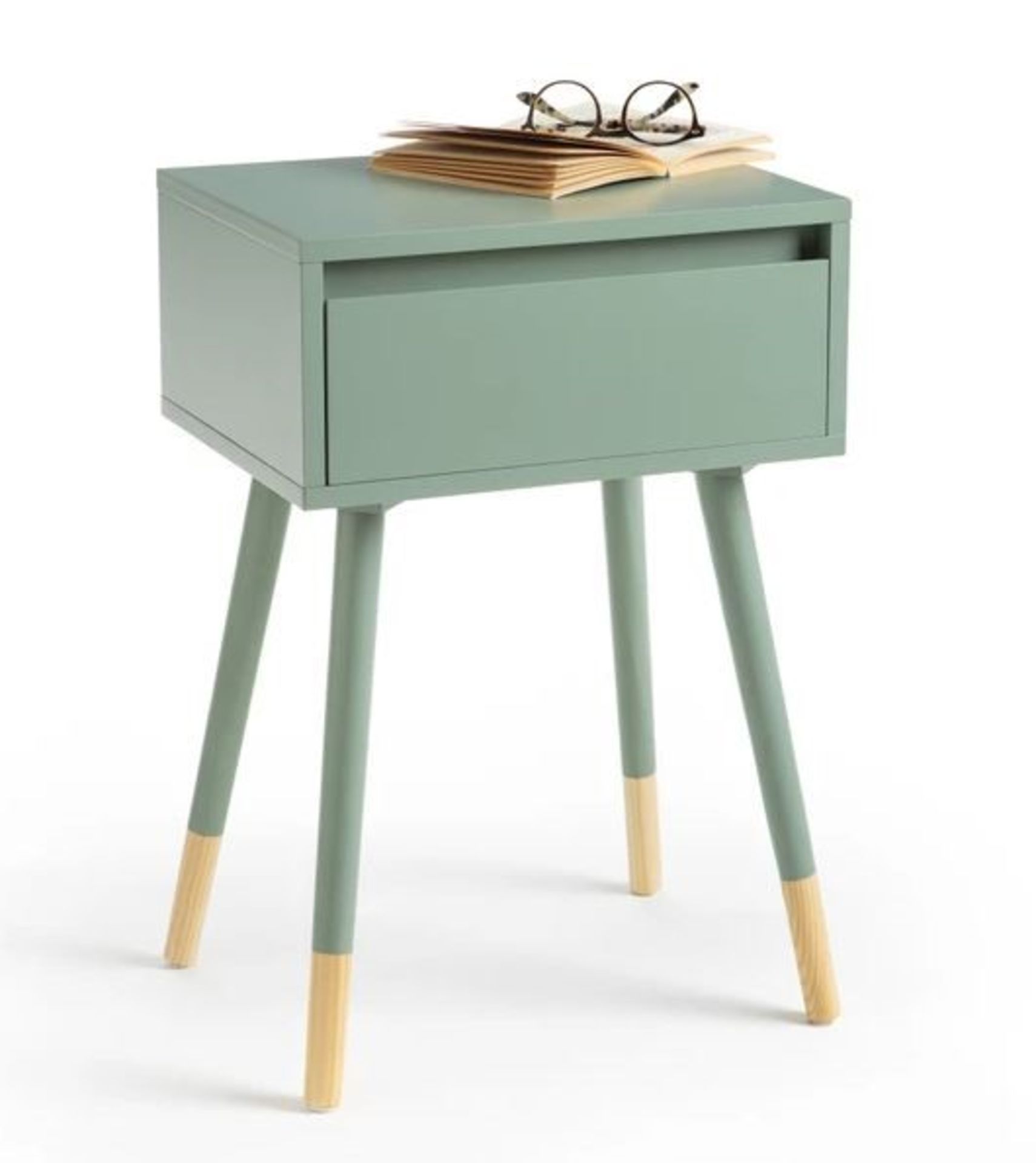 LA REDOUTE JANIK SCANDI-STYLE PINE BEDSIDE TABLE