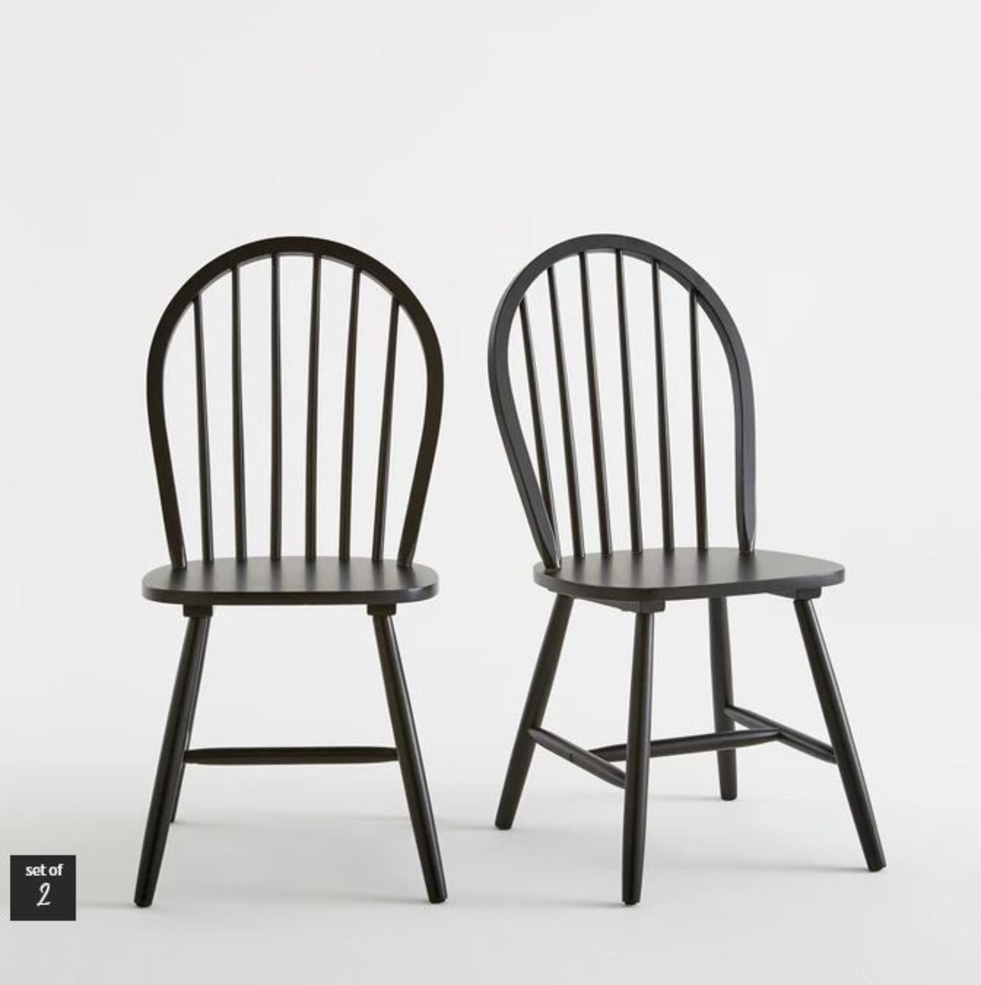 LA REDOUTE WINDSOR SOLID BEECH CHAIRS (SET OF 2)
