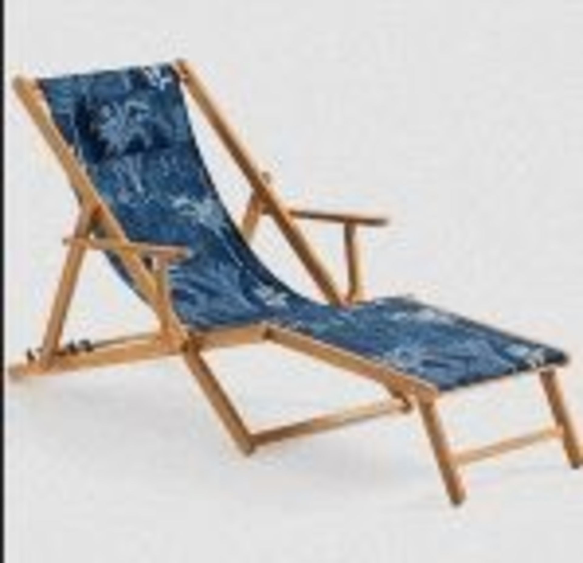 LA REDOUTE AMEZZA ACACIA DECKCHAIR WITH LEG EXTENSION