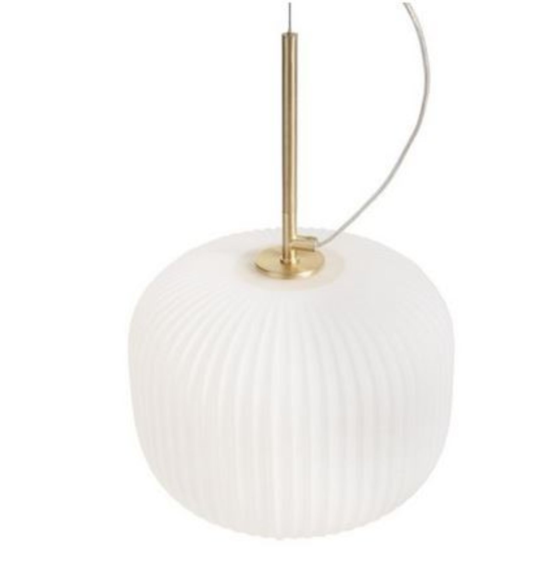 LA REDOUTE SALTA WHITE BRASS AND OPAL LAMP