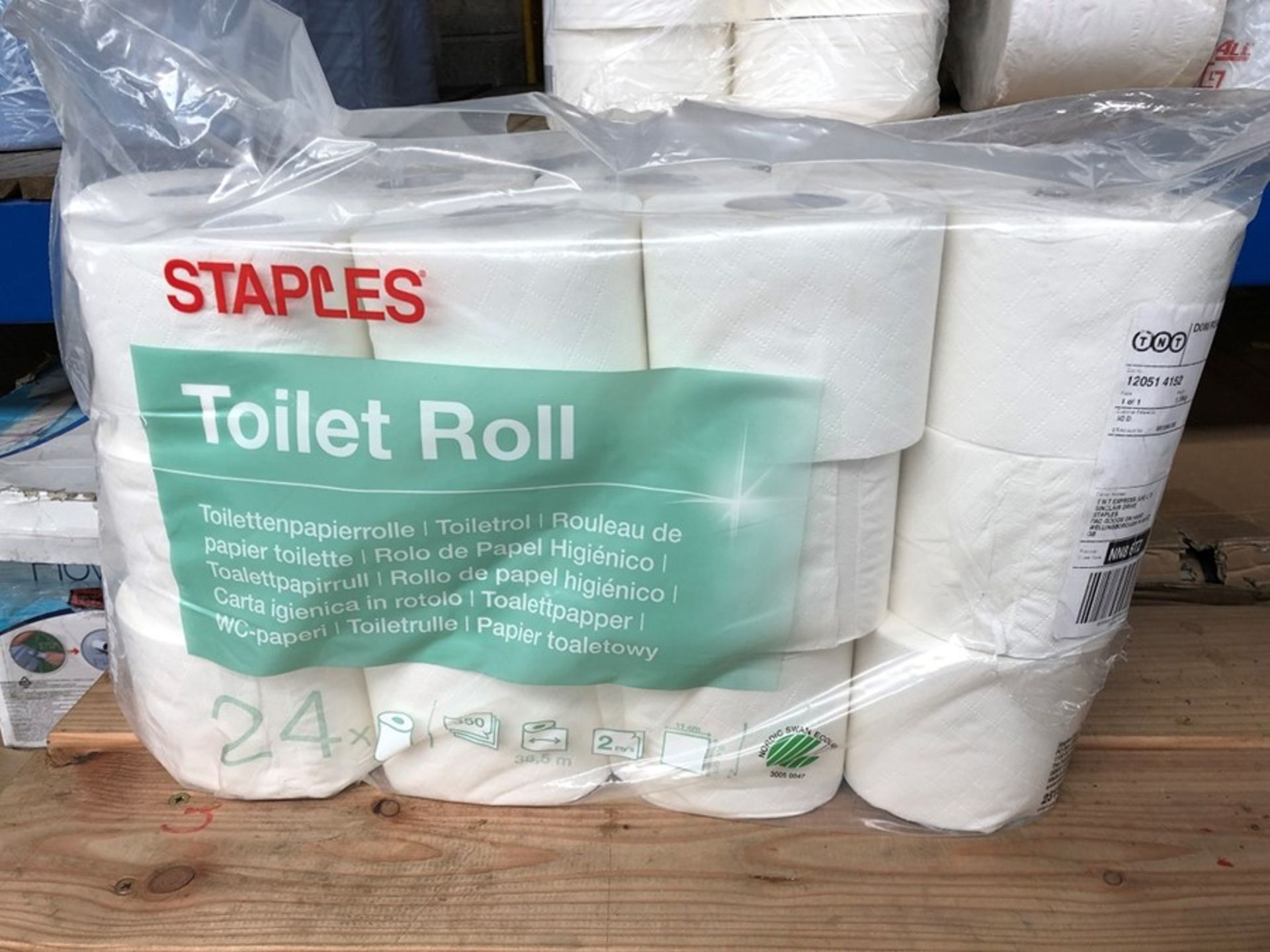 1 LARGE PACK CONTAINING 24 STAPELES TOILET ROLLS