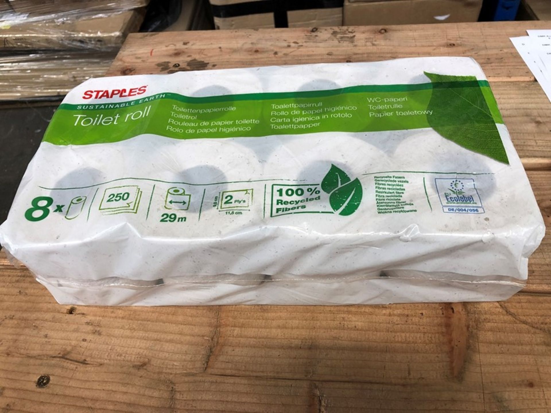 1 PACK OF 8 STAPLES TOILET ROLLS