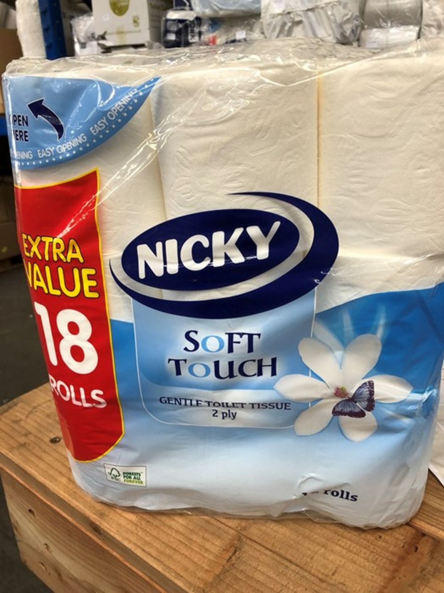 1 PACK OF 18 NICKY TOILET ROLLS