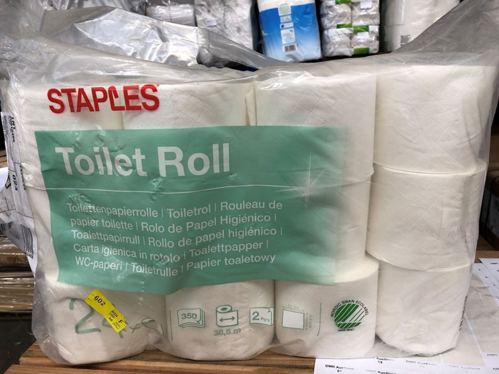 1 PACK OF 24 STAPLES 2-PLY TOILET ROLLS