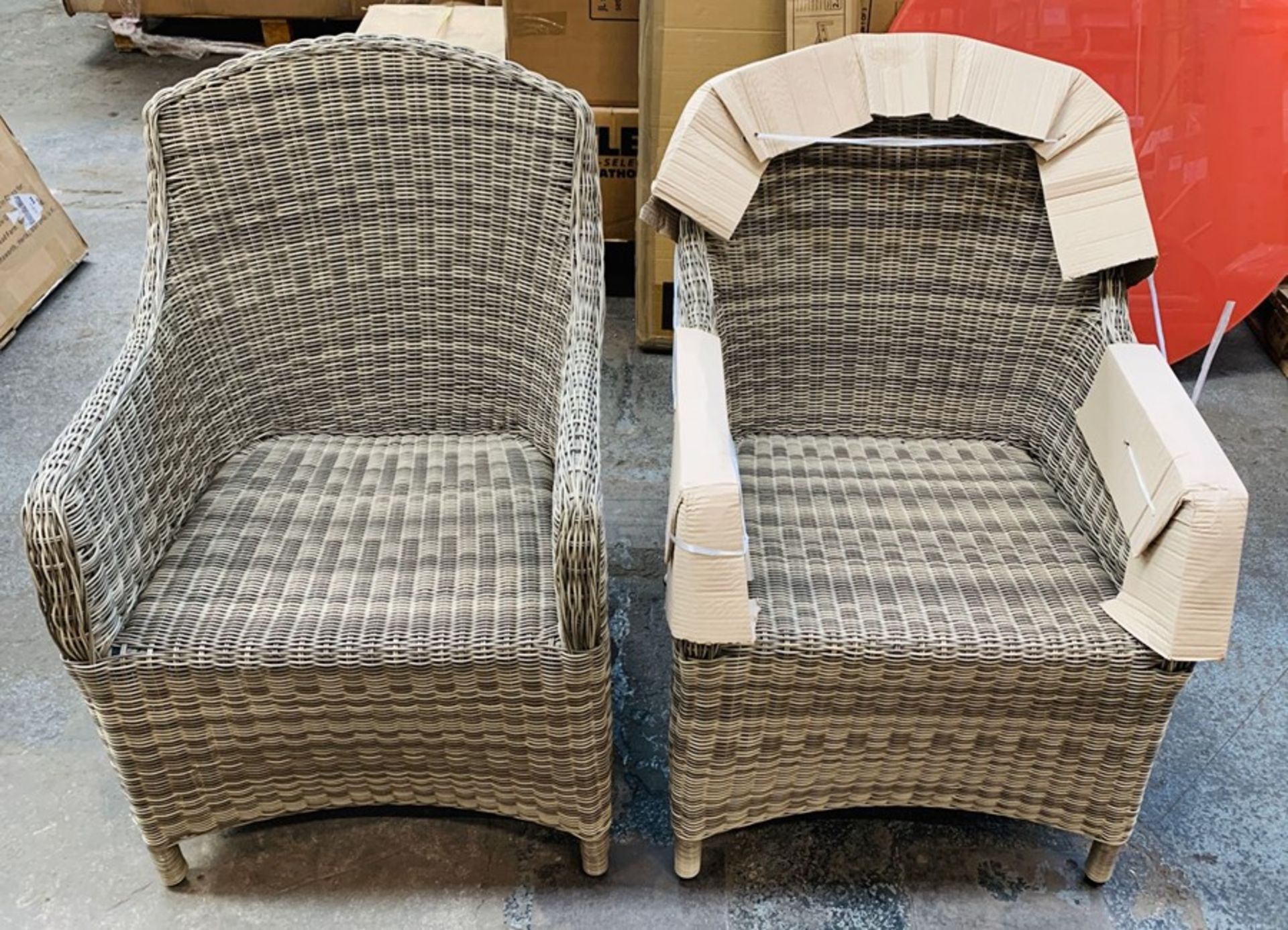 2 x JOHN LEWIS DANTE DELUXE GARDEN DINING ARMCHAIRS