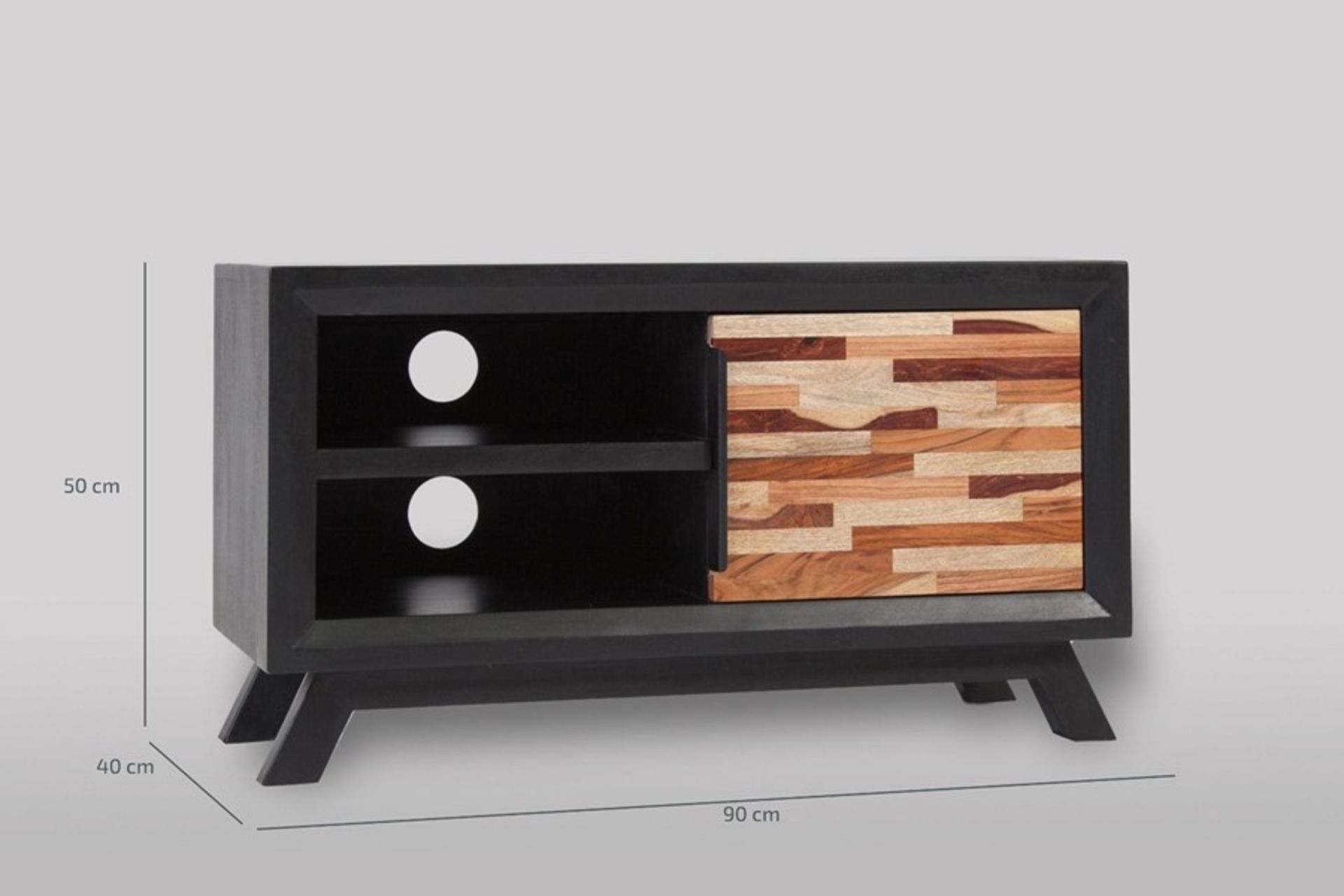 1 BOXED BEN HOMES SOLID WOOD NERO MANGO MIXED WOOD SMALL TV CABINET NMW-SMA-TVC / RRP £380.00 /