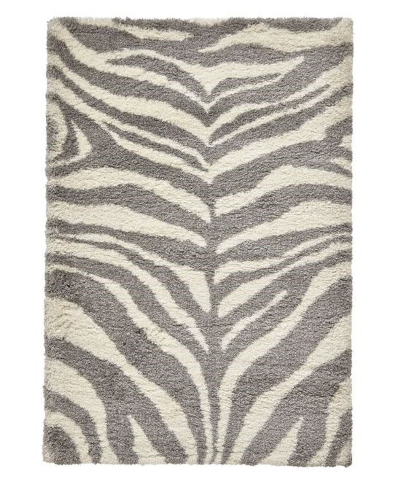 LA REDOUTE ZEBRA PATTERN RUG - IVORY/GREY