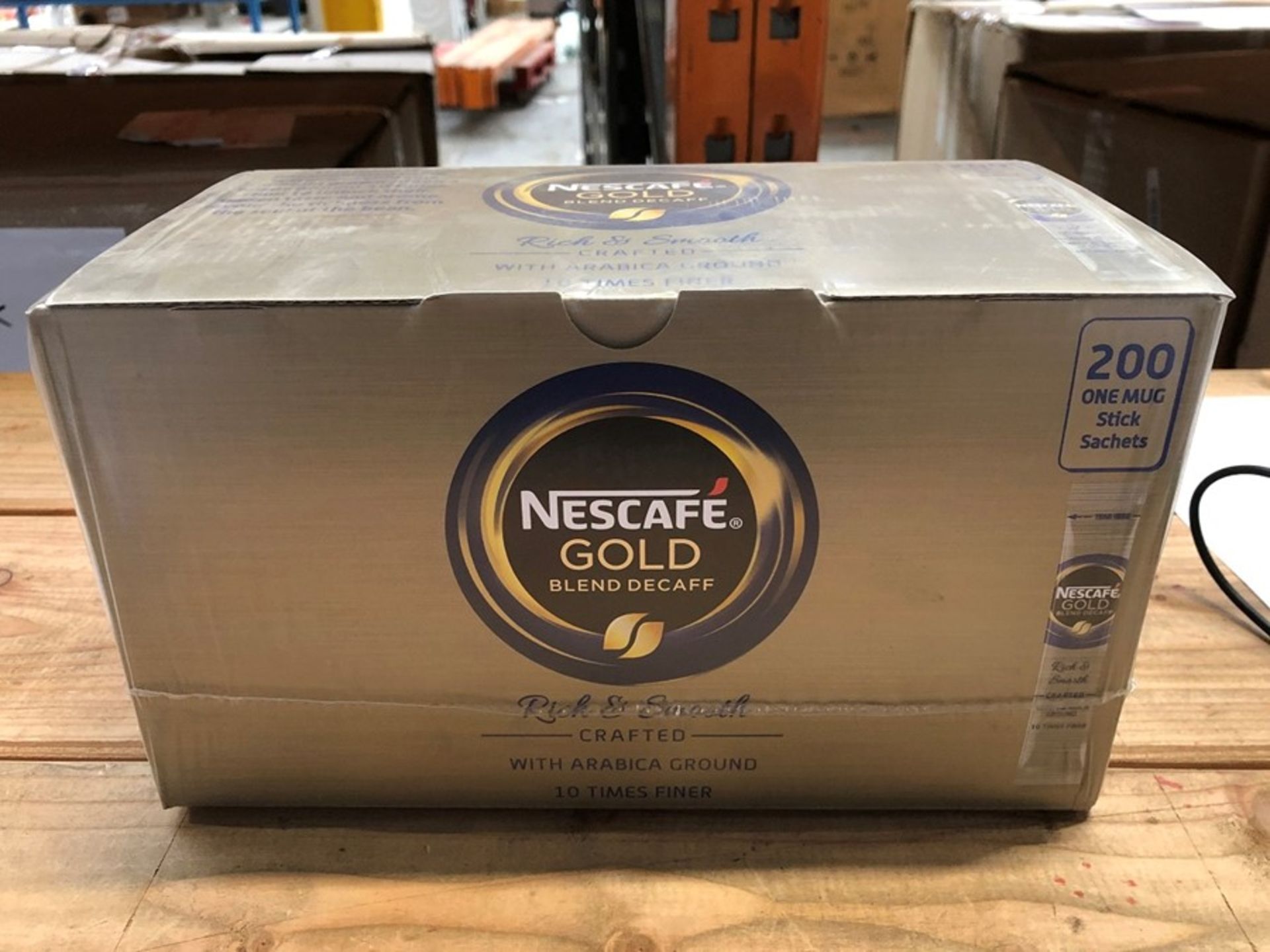 1 LOT TO CONTAIN 2 BOXES OF NESCAFE GOLD BLEND DECAFF ONE CUP COFFEE SACHETS - 200 SACHETS PER BOX /