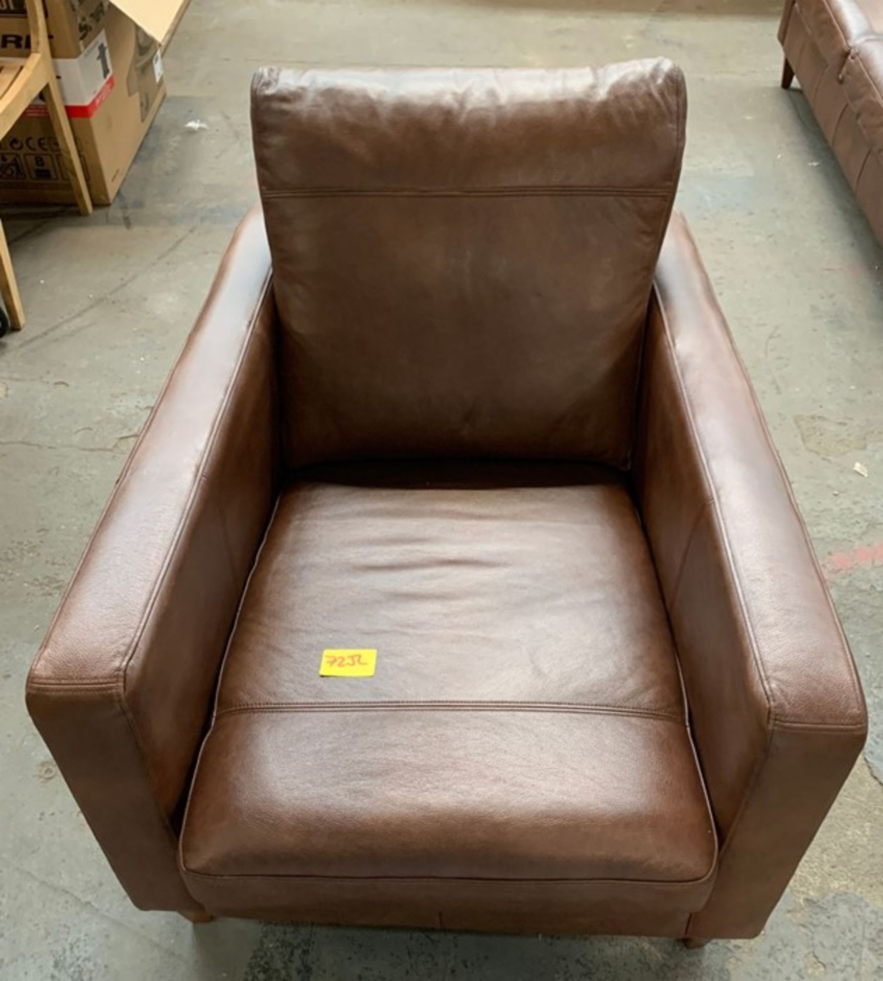 JOHN LEWIS BAILEY LEATHER ARMCHAIR