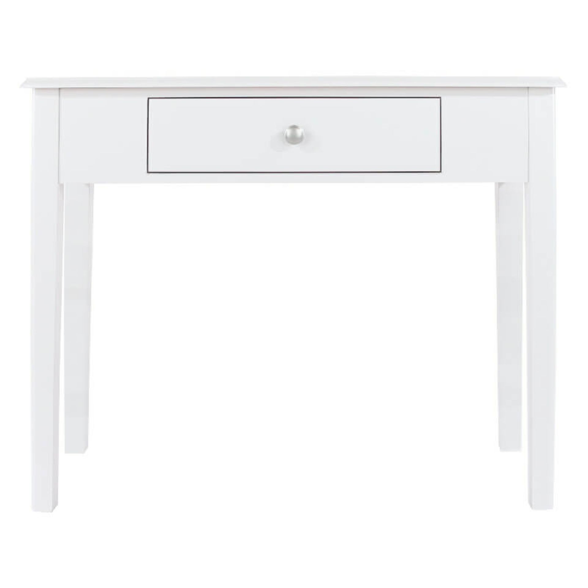 CB CONSOLE/DRESSING TABLE IN WHITE WITH ONE DRAWER RRP £166