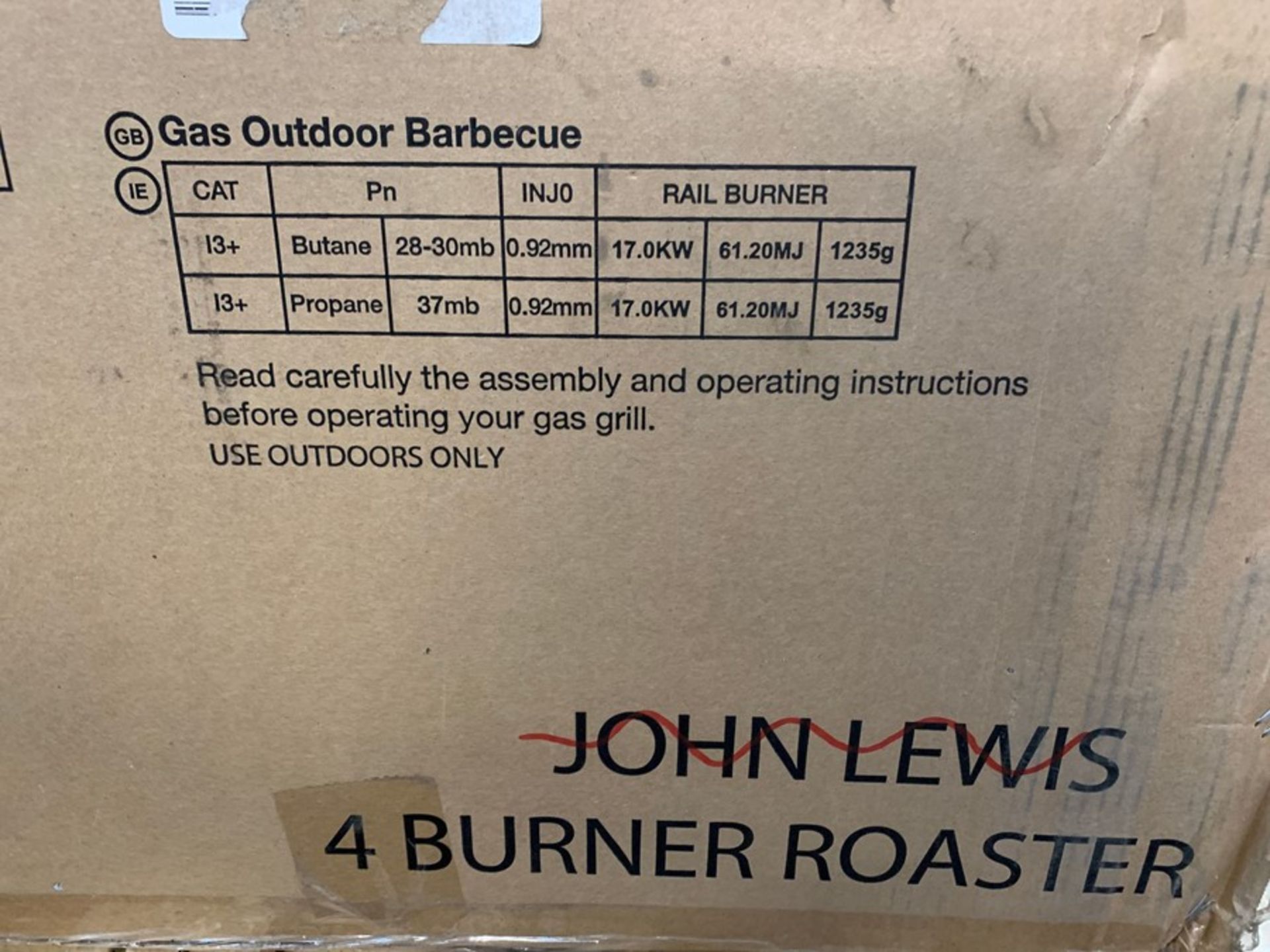 JOHN LEWIS 4 BURNER GAS BBQ