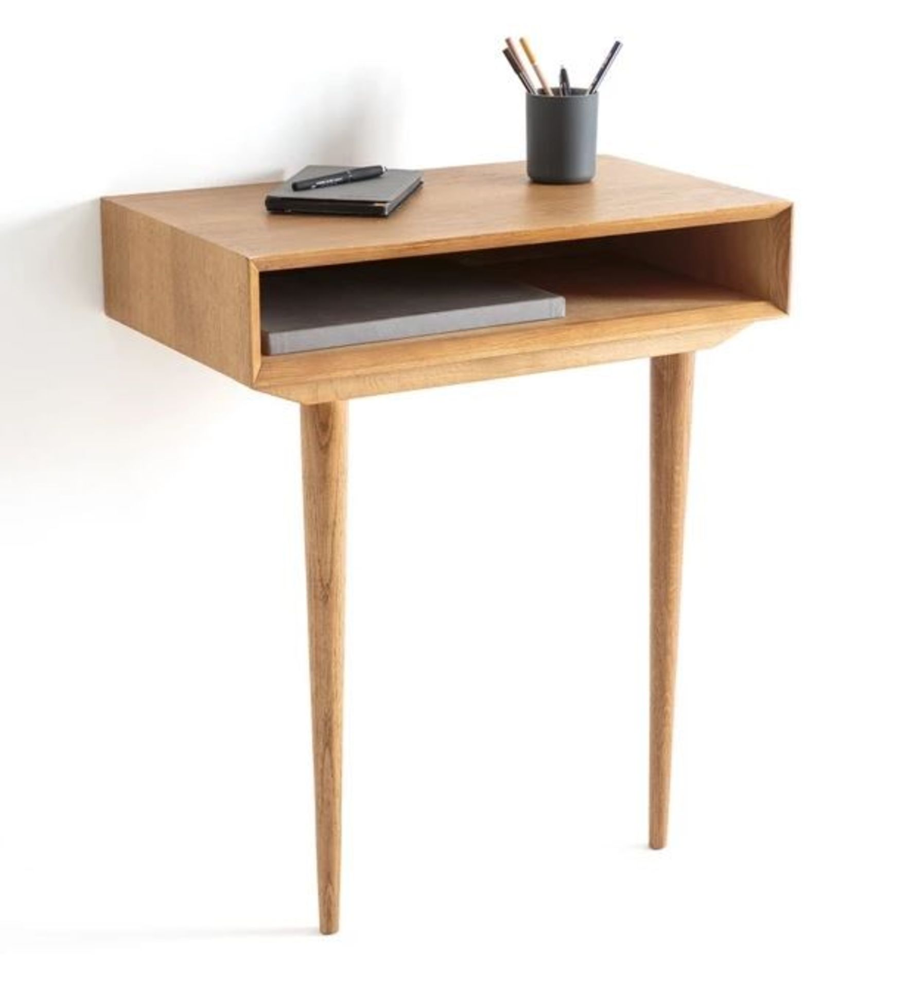 LA REDOUTE QUILDA OAK WALL-MOUNTED CONSOLE TABLE