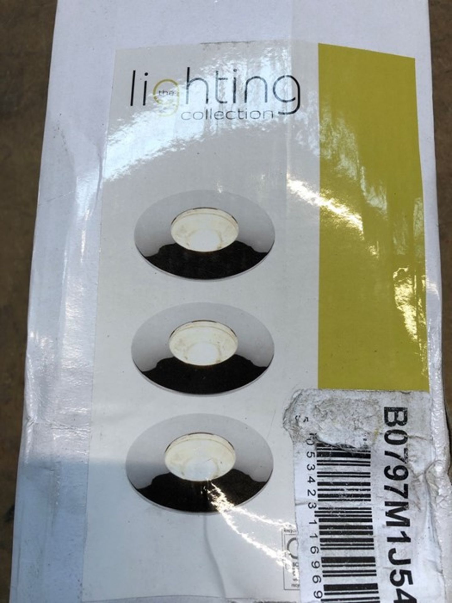 1 LOT TO CONTAIN LUMINAIRE CELING LIGHT CONTAINING 3 LED LIGHTS