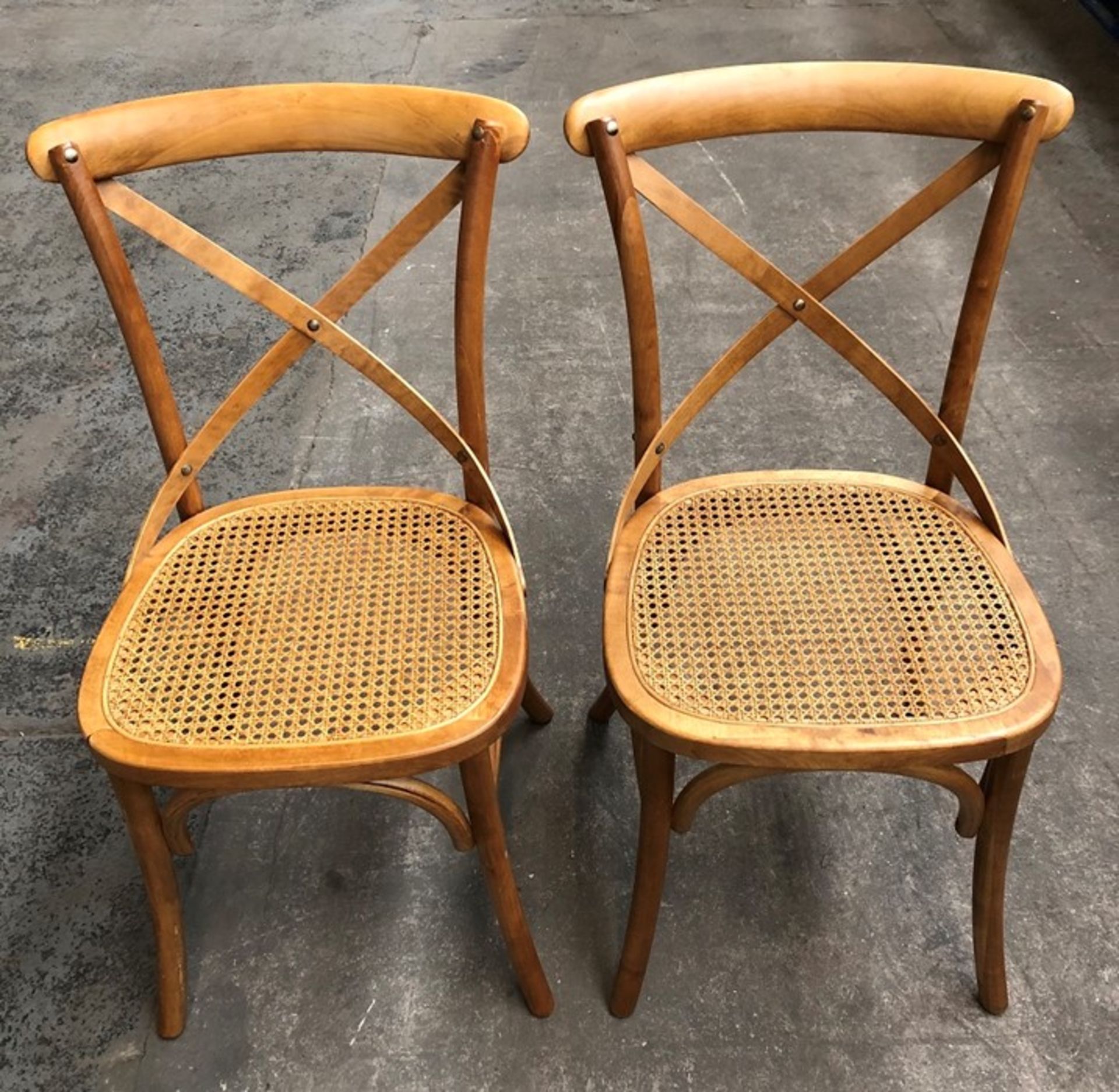 LA REDOUTE CEDAK SET OF 2 WOOD AND CANE CHAIRS - Image 2 of 2