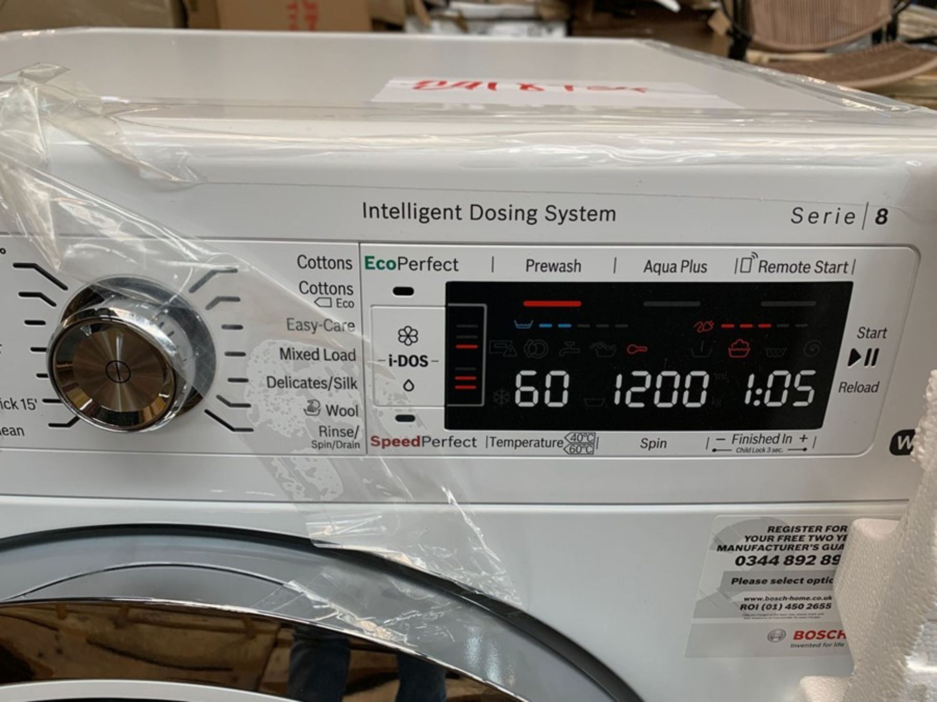 BOSCH WAWH8660GB FREESTANDING WASHING MACHINE - Image 3 of 3