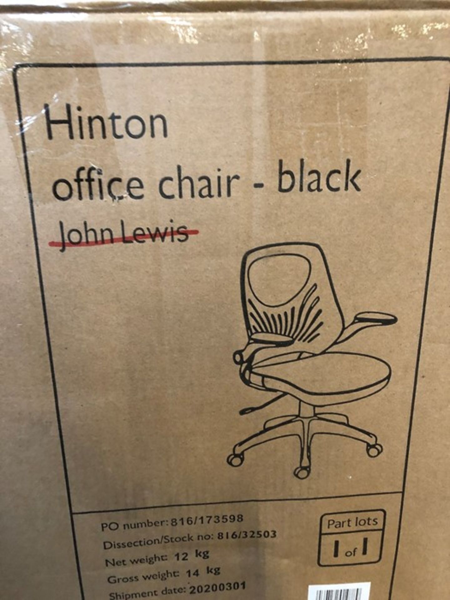 JOHN LEWIS HINTON OFFICE CHAIR - BLACK