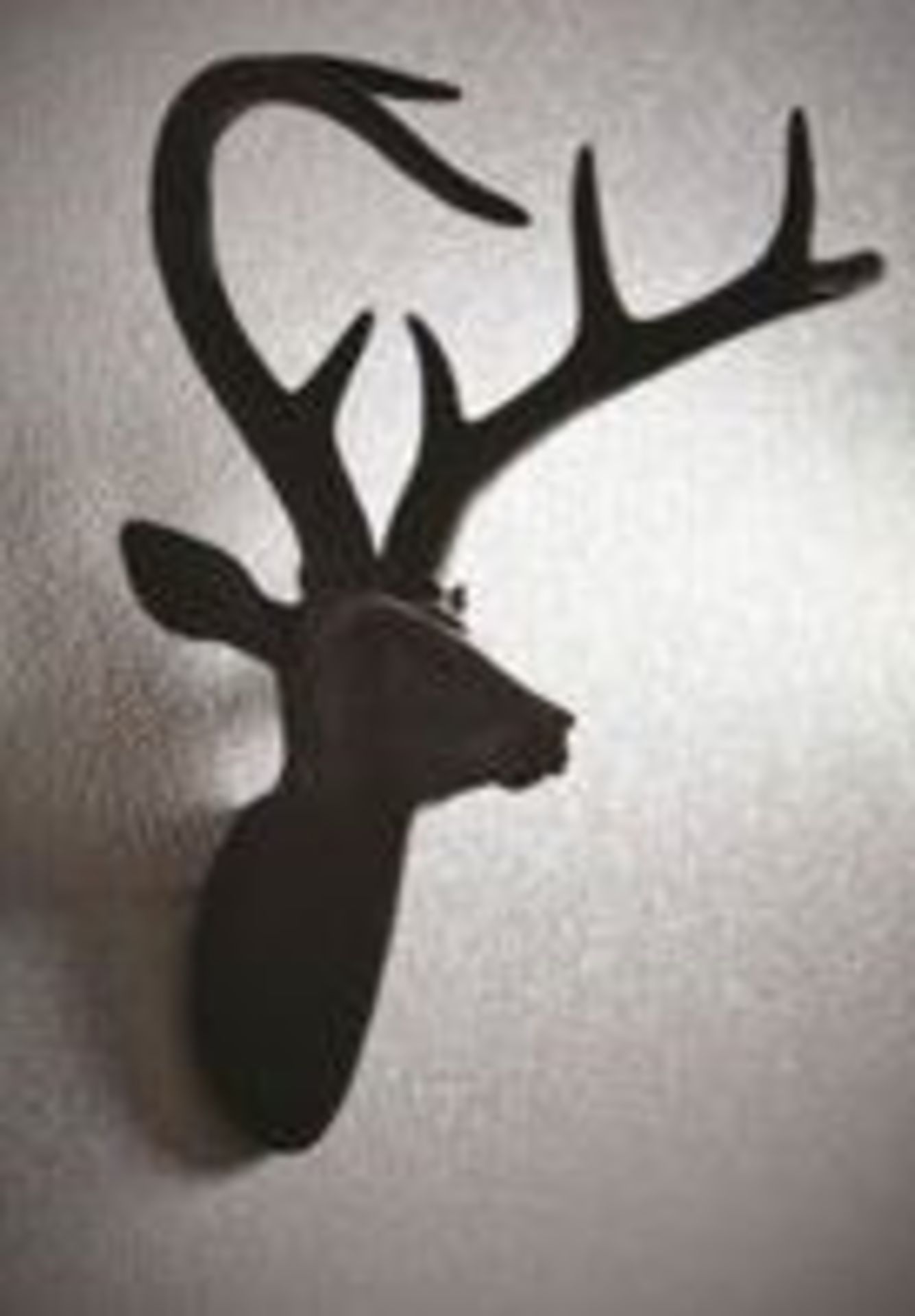 1 BOXED AS NEW ARTHOUSE FLOCKED STAG HEAD 3D RESIN - 008276/ RRP £60.00