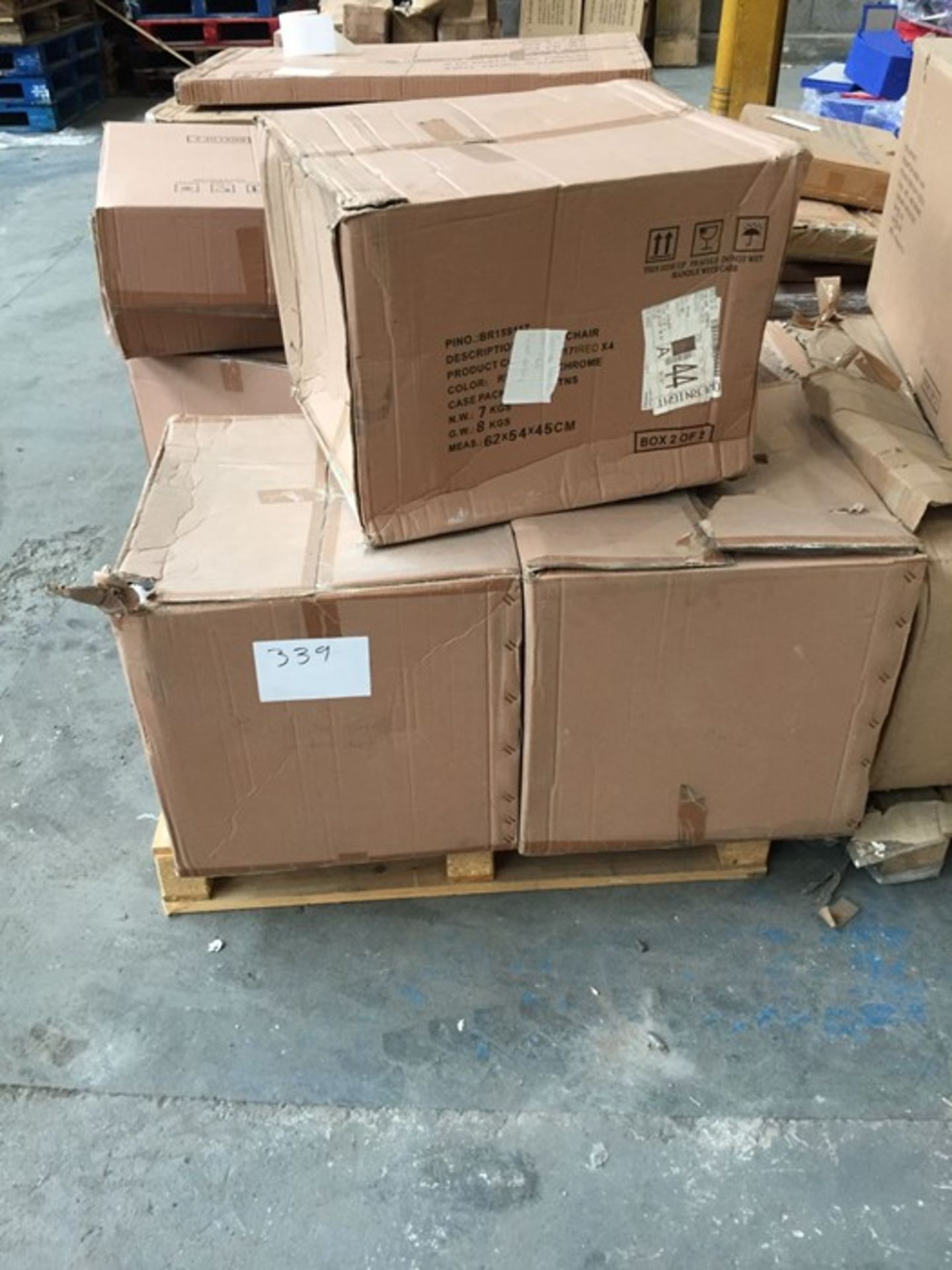 1 BULK PALLET TO CONTAIN DINNING CHAIR PARTS